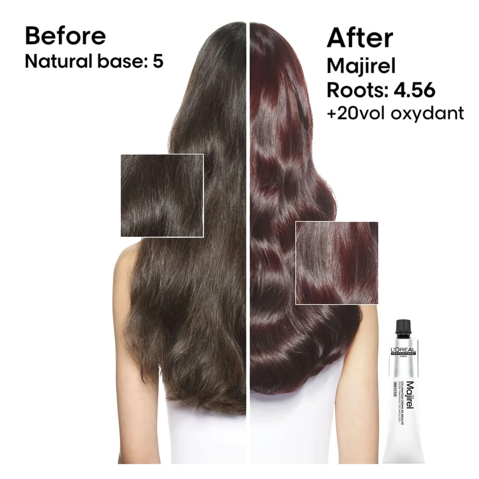 L'Oréal Professionnel Majirel Permanent Hair Dye 4.15 Ash Mahogany Brown 60ml