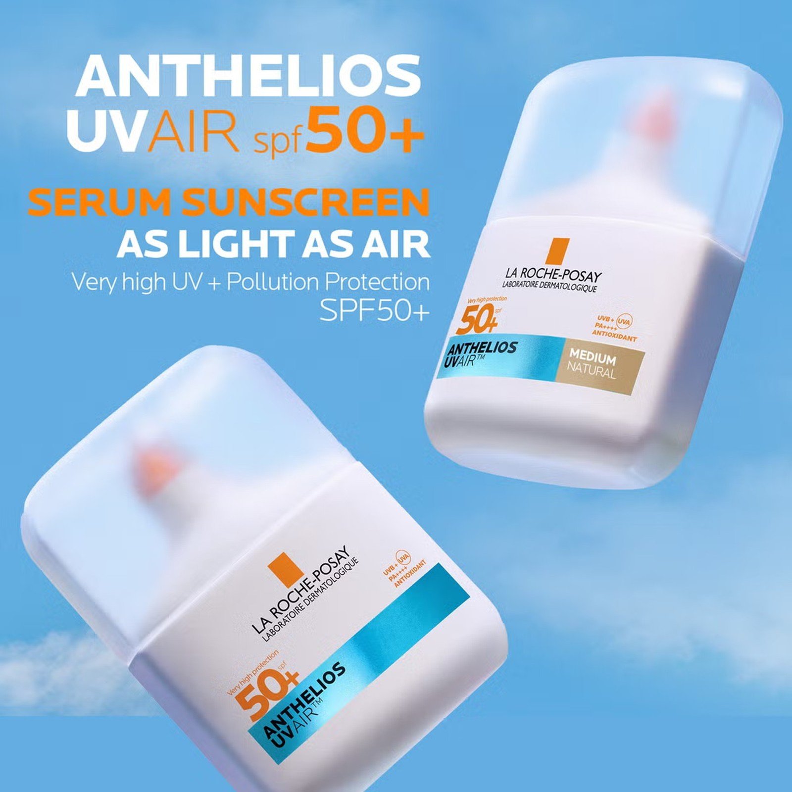 La Roche-Posay Anthelios UV Air Serum Solkrem Medium Natural SPF50+ 50ml