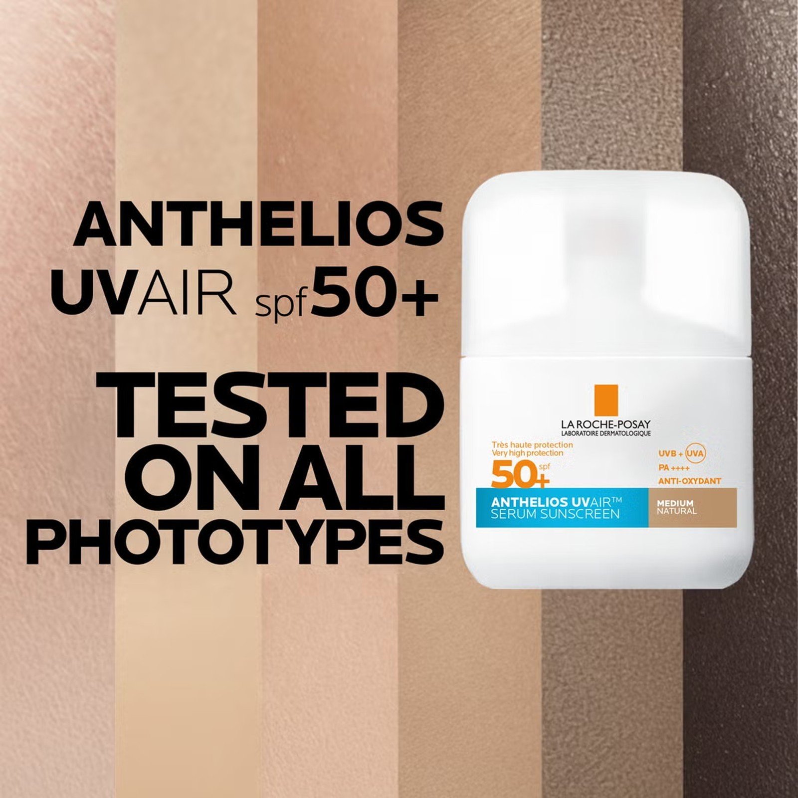 La Roche-Posay Anthelios UV Air Serum Solkrem Medium Natural SPF50+ 50ml