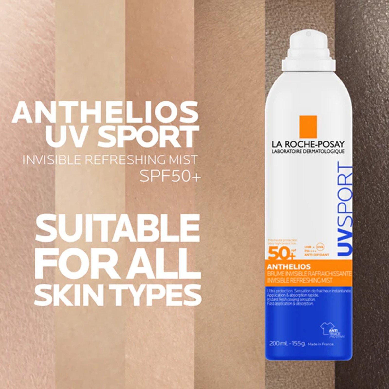 La Roche-Posay Anthelios UV Sport Niewidoczna Odświeżająca Mgiełka SPF50+ 200ml