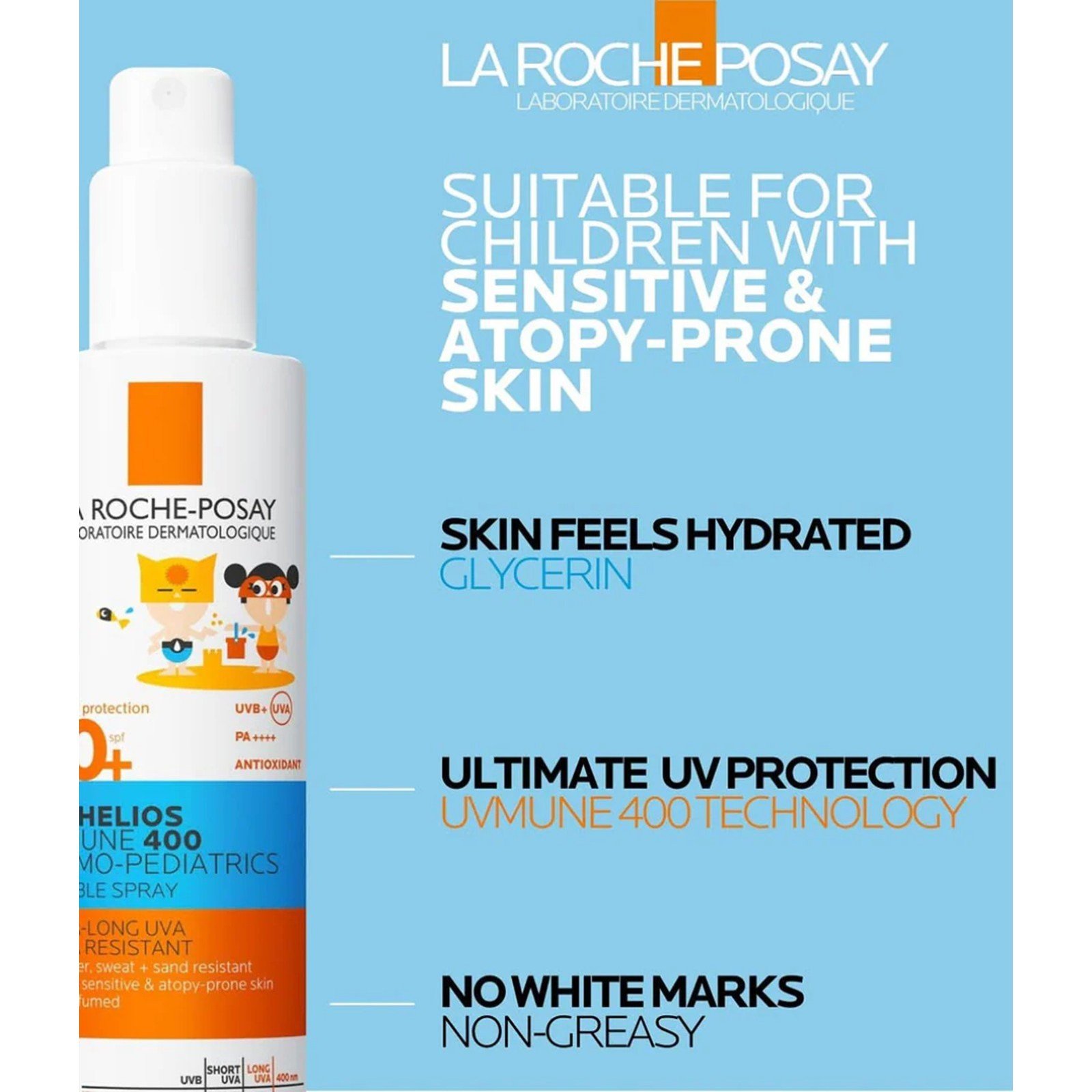La Roche-Posay Anthelios UVMune 400 Dermo-Pediatrics Unsichtbares Sonnenspray SPF50+ 200ml