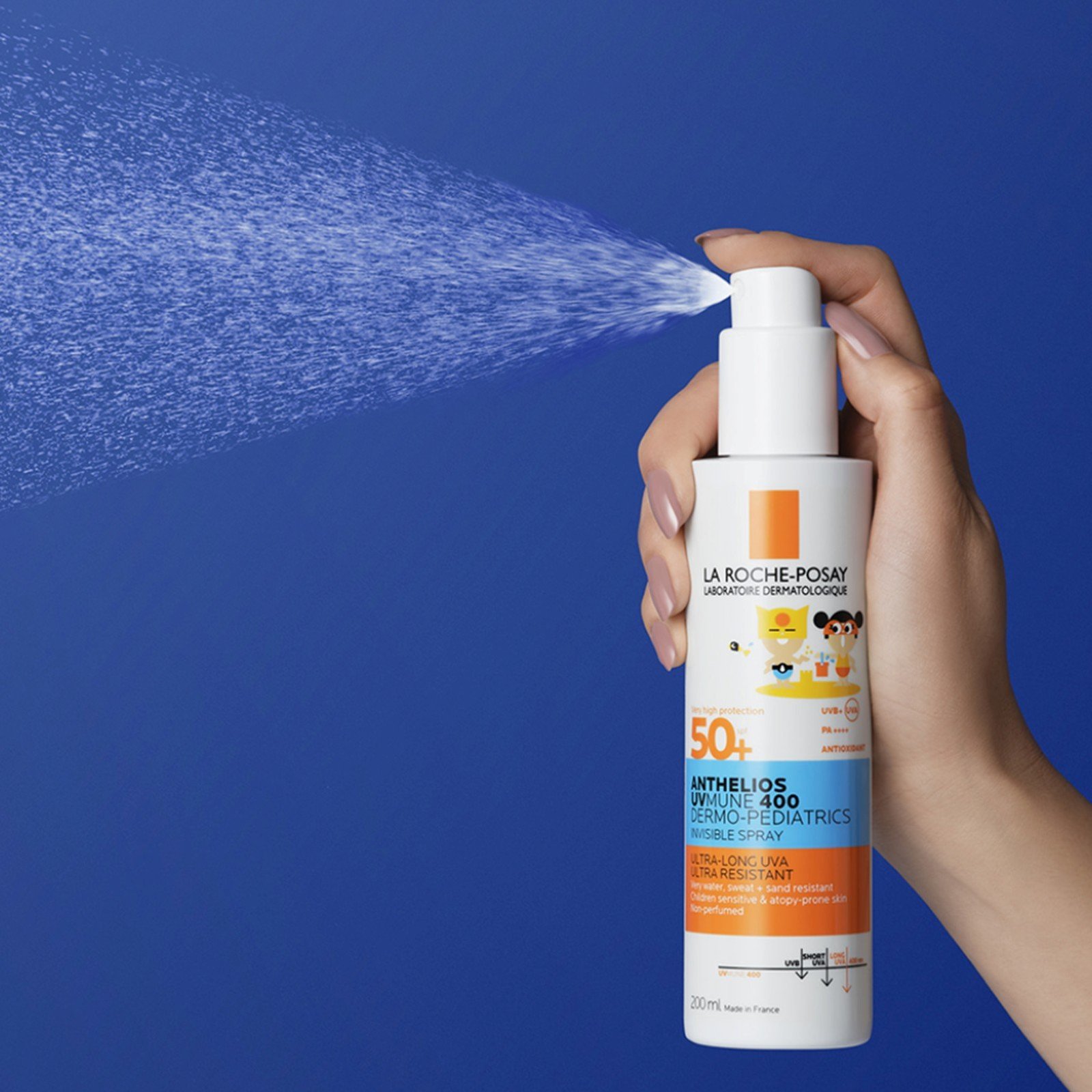 La Roche-Posay Anthelios UVMune 400 Dermo-Pediatrics Unsichtbares Sonnenspray SPF50+ 200ml