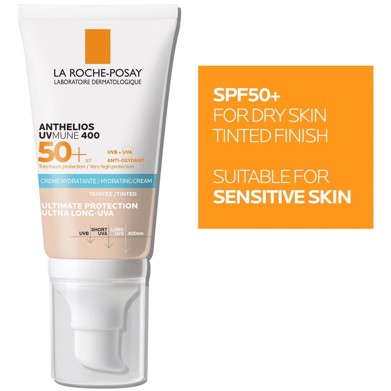 La Roche-Posay Anthelios UVMune 400 Hydrating Tinted Cream Sunscreen SPF50+ 50ml (1.69fl oz)