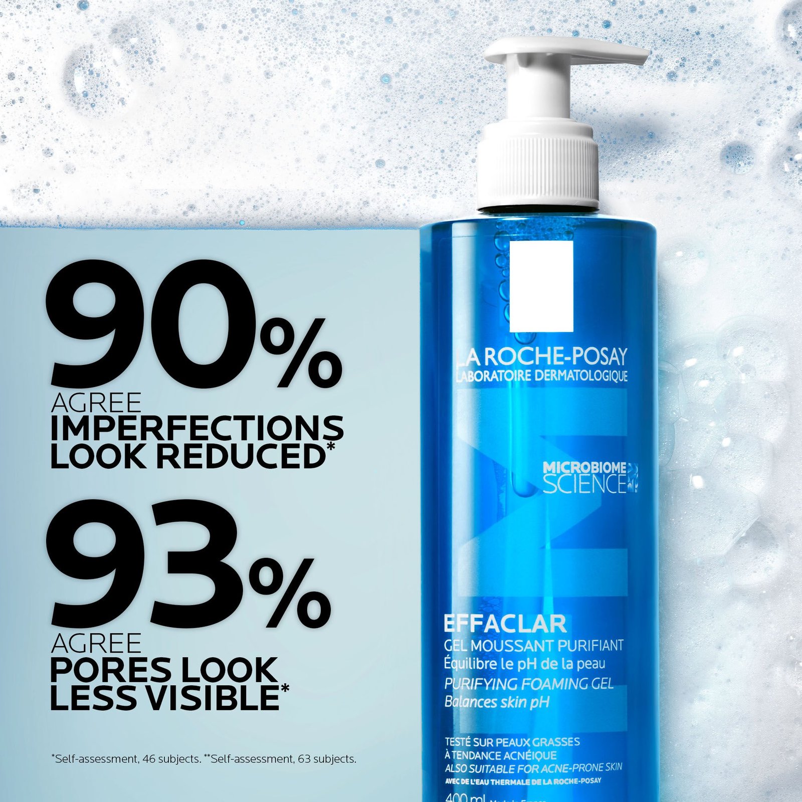La Roche-Posay Effaclar +M Purifying Foaming Gel Oily Skin 400ml (13.52floz)