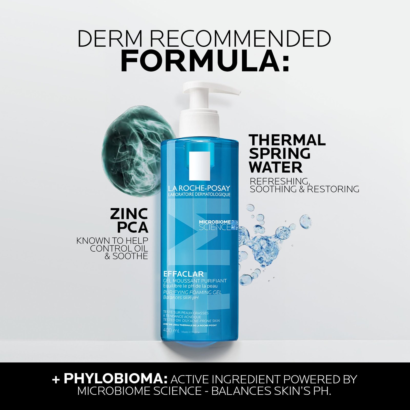 La Roche-Posay Effaclar +M Purifying Foaming Gel Oily Skin 400ml (13.52floz)