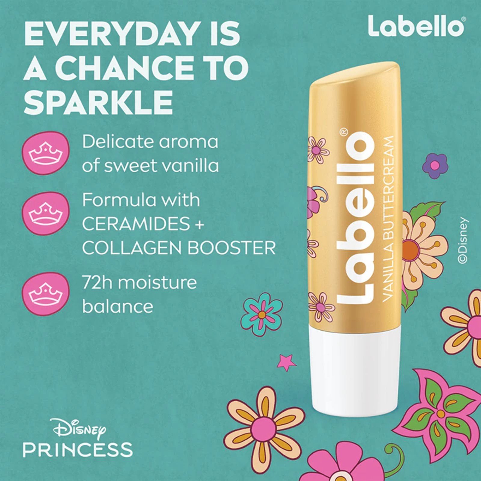Labello Disney Princess Lip Balm Cinderella Vanilla Buttercream 4.8g