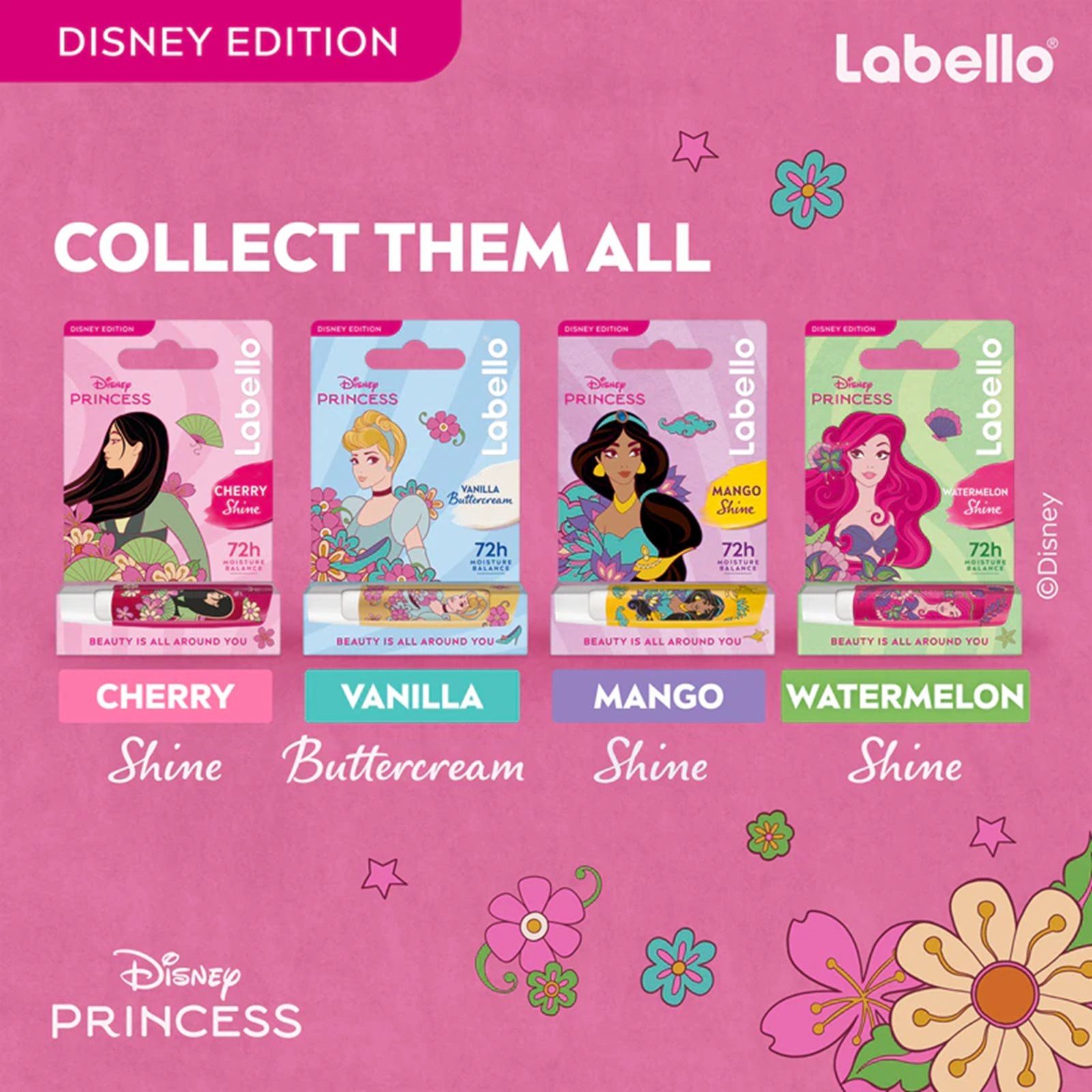 Labello Bálsamo labial de las Princesas Disney: Mulán, Cherry Shine, 4,8 g