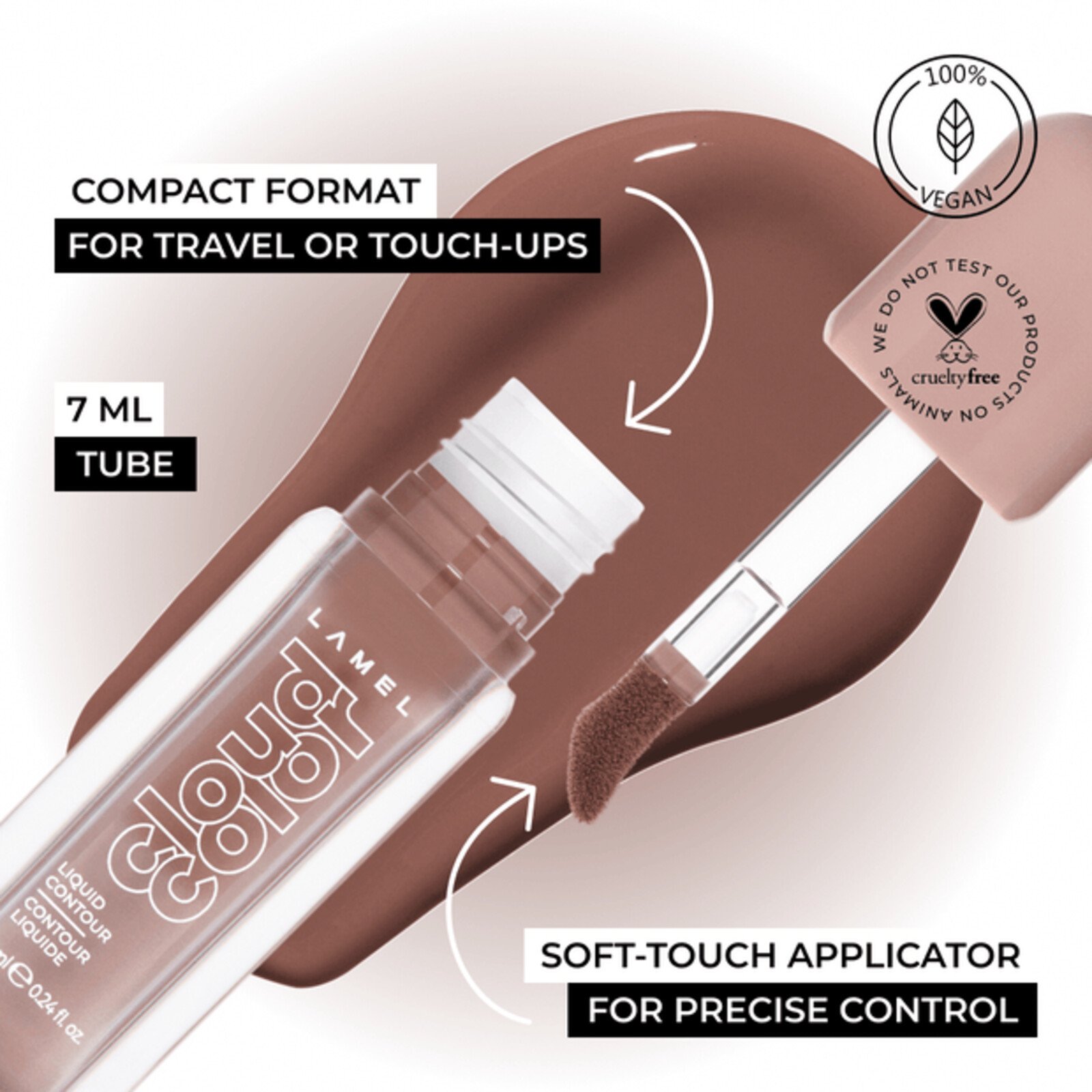 Lamel Cloud Color Liquid Contour 01 Rosy Brown 7ml