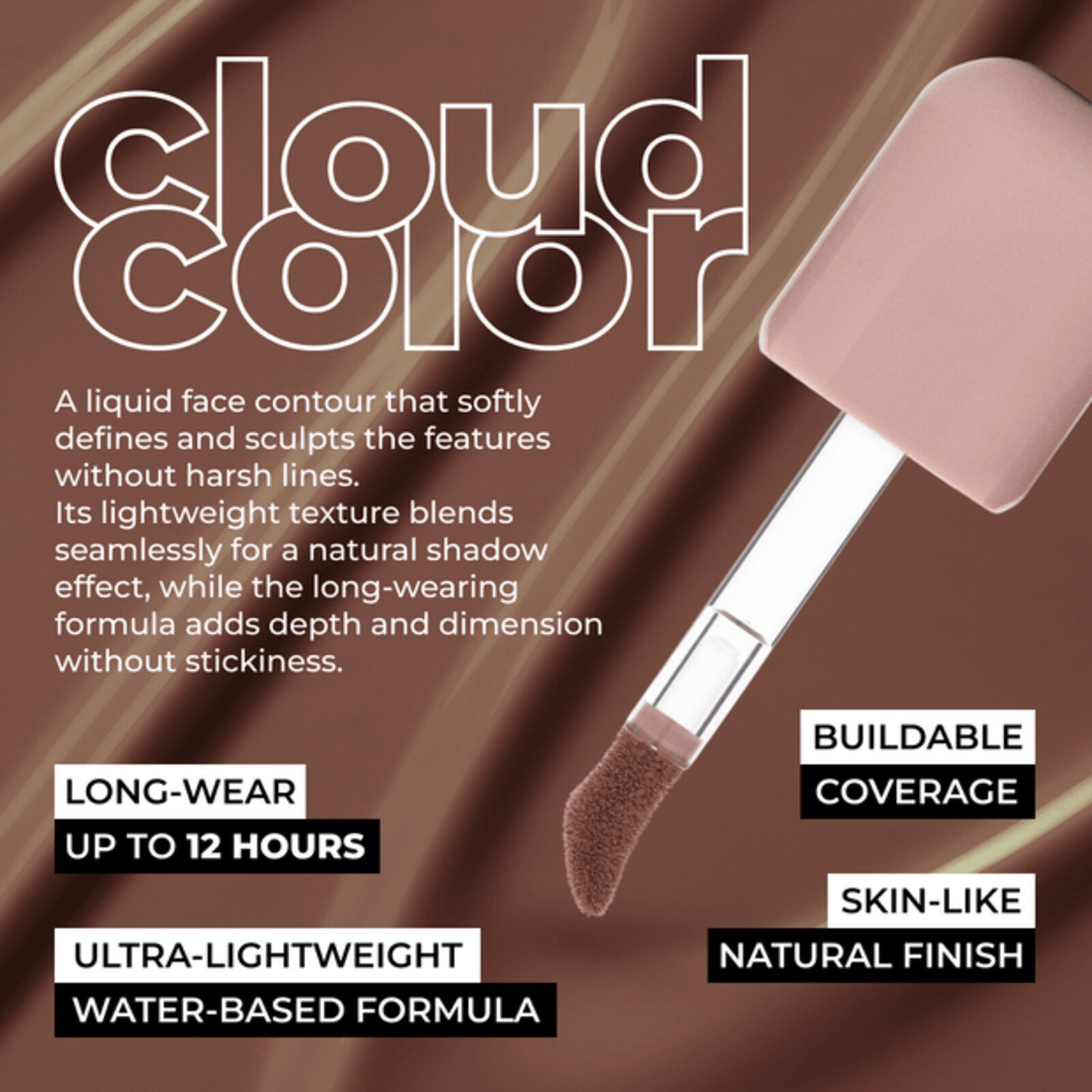 Lamel Cloud Color Liquid Contour 02 Gold Brown 7ml