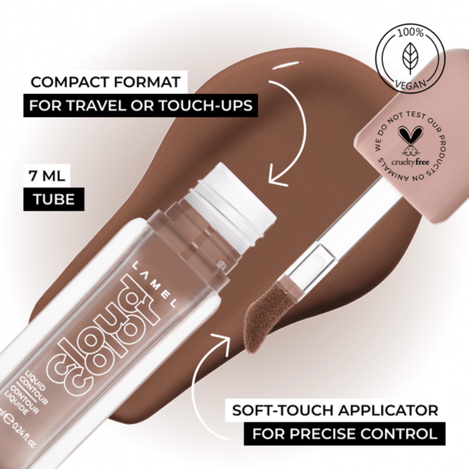 Lamel Cloud Color Liquid Contour 02 Gold Brown 7ml