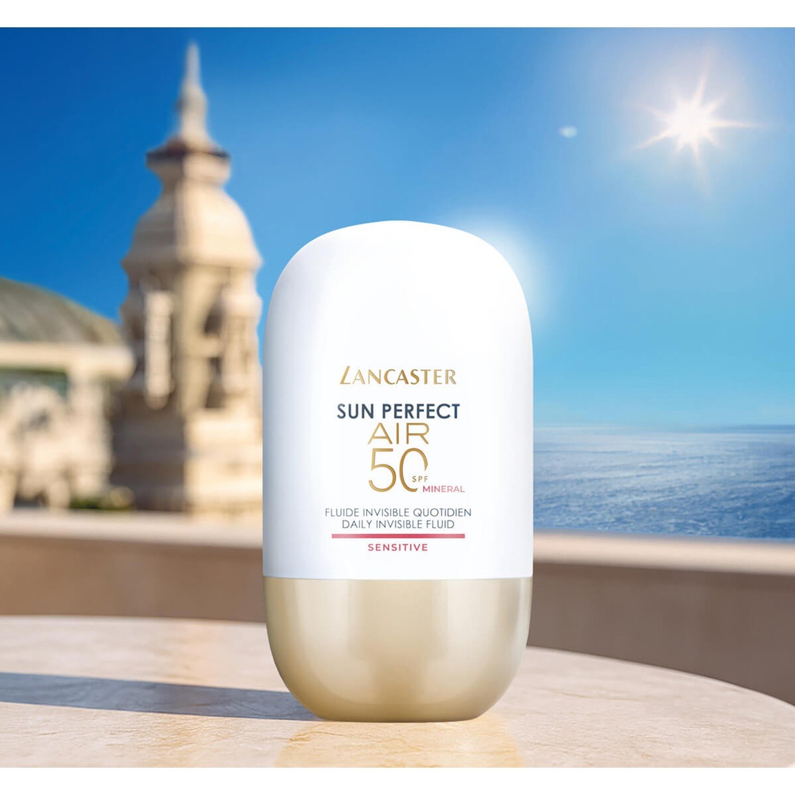 Lancaster Sun Perfect سائل يومي غير مرئي SPF50 معدني للبشرة الحساسة 40ml