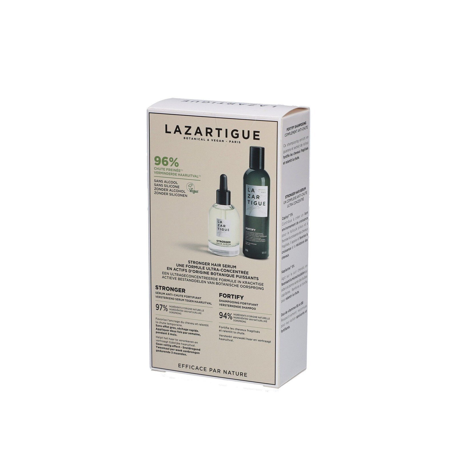 Lazartigue Stronger سيروم شعر 50ml + Fortify مقوي شامبو 250ml