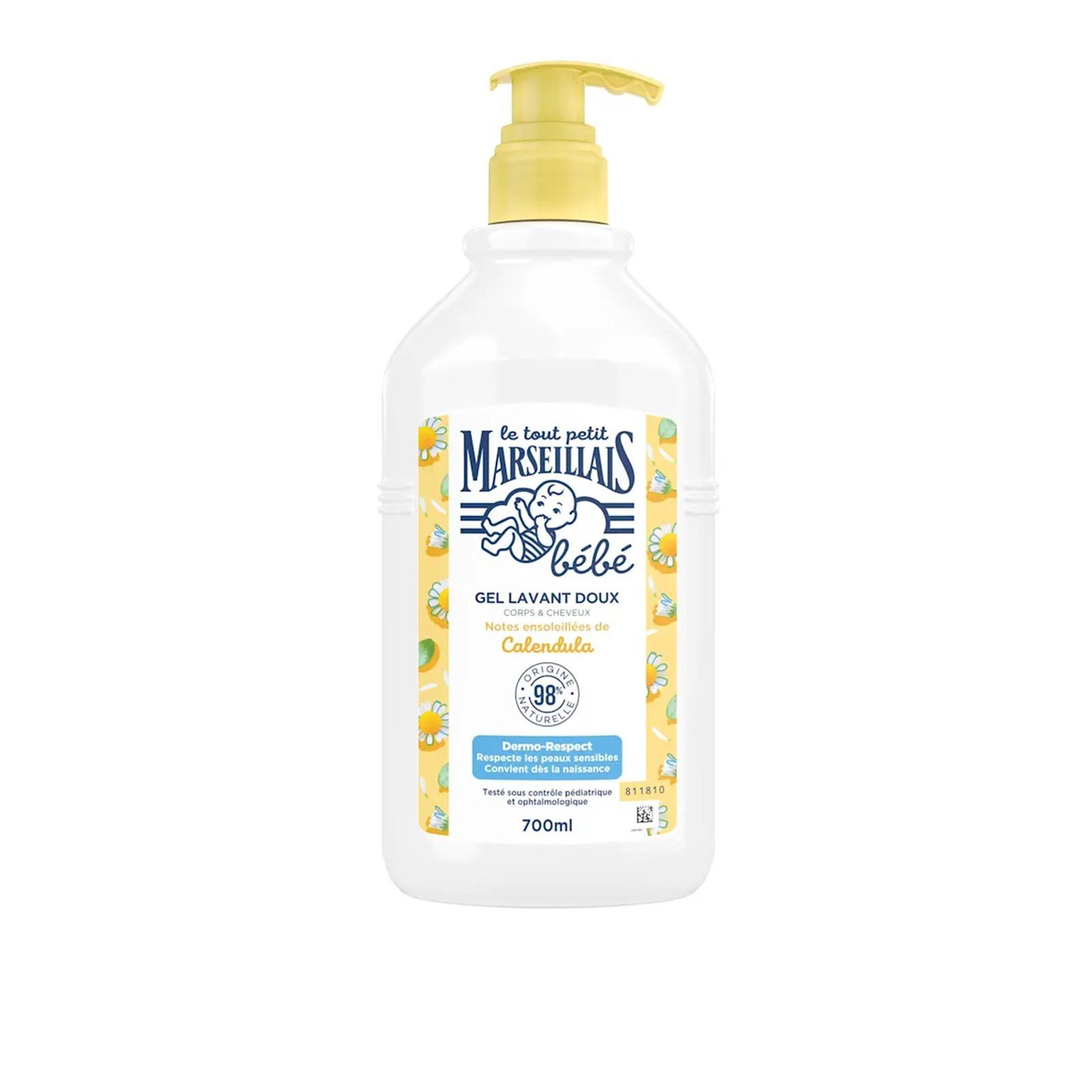 Le Petit Marseillais Baby Body & Hair Calendula Gentle Cleansing Gel 700ml