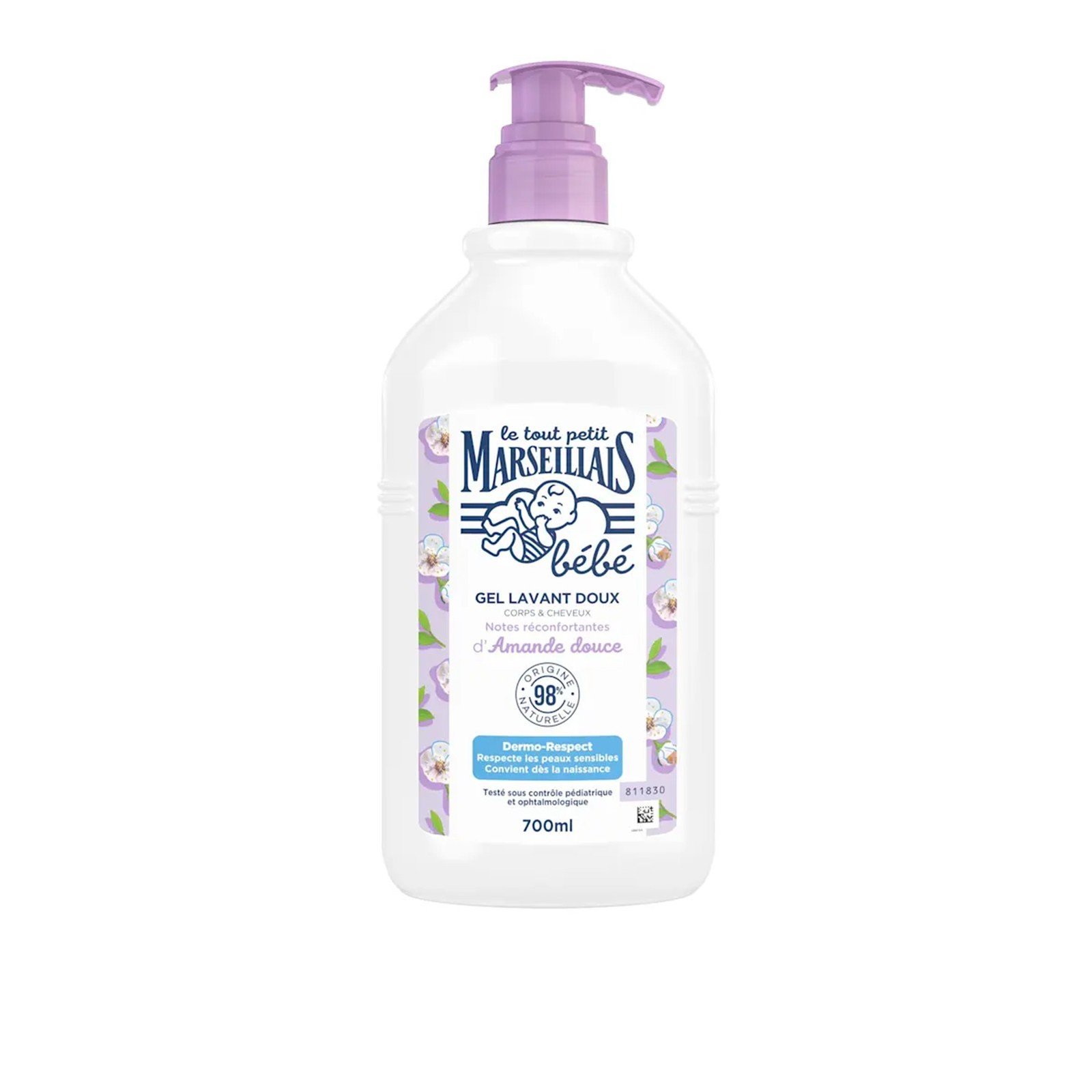 Le Petit Marseillais Baby Body & Hair Sweet Almond Gentle Cleansing Gel 700ml