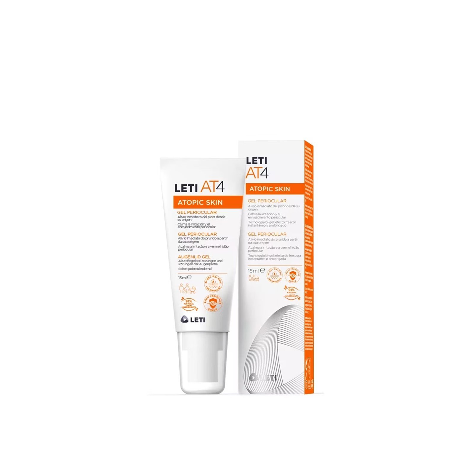 LETI AT4 Gel Contour des Yeux Peau Atopique 15ml