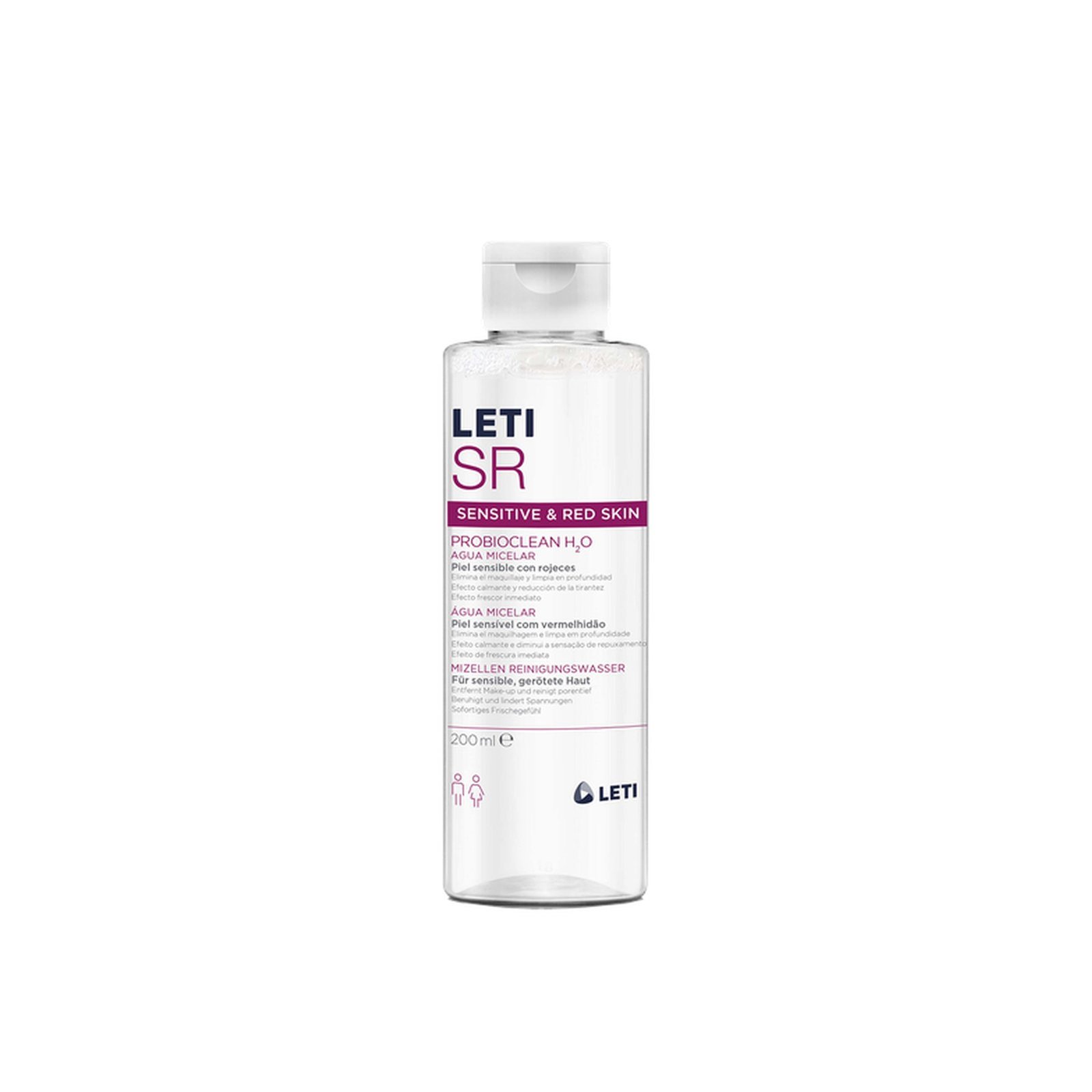LETI SR Sensitive & Red Skin ProbioClean H2O Micellar Water 200ml (6.76fl oz)