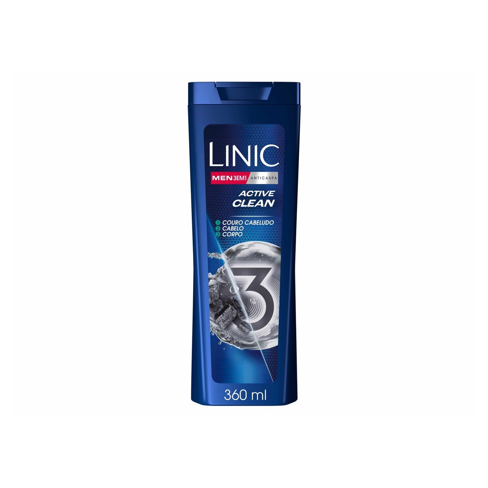 Linic Men Shampo Kundër Zbokthit 3-Në-1 Pastrim Aktiv 360ml