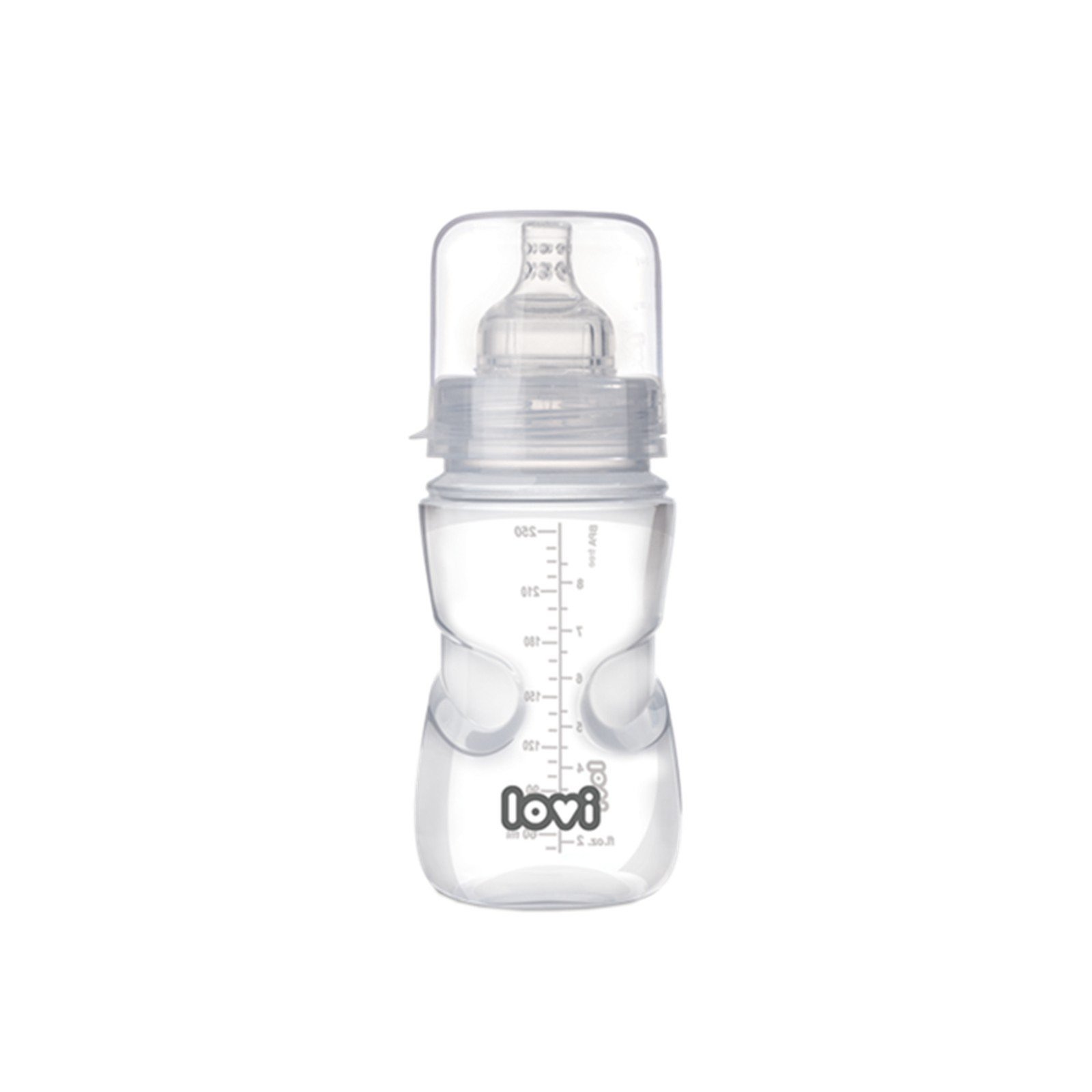 LOVI زجاجة ذاتية التعقيم خالية من BPA مضادة للمغص تدفق بطيء ‎+3 أشهر 250ml