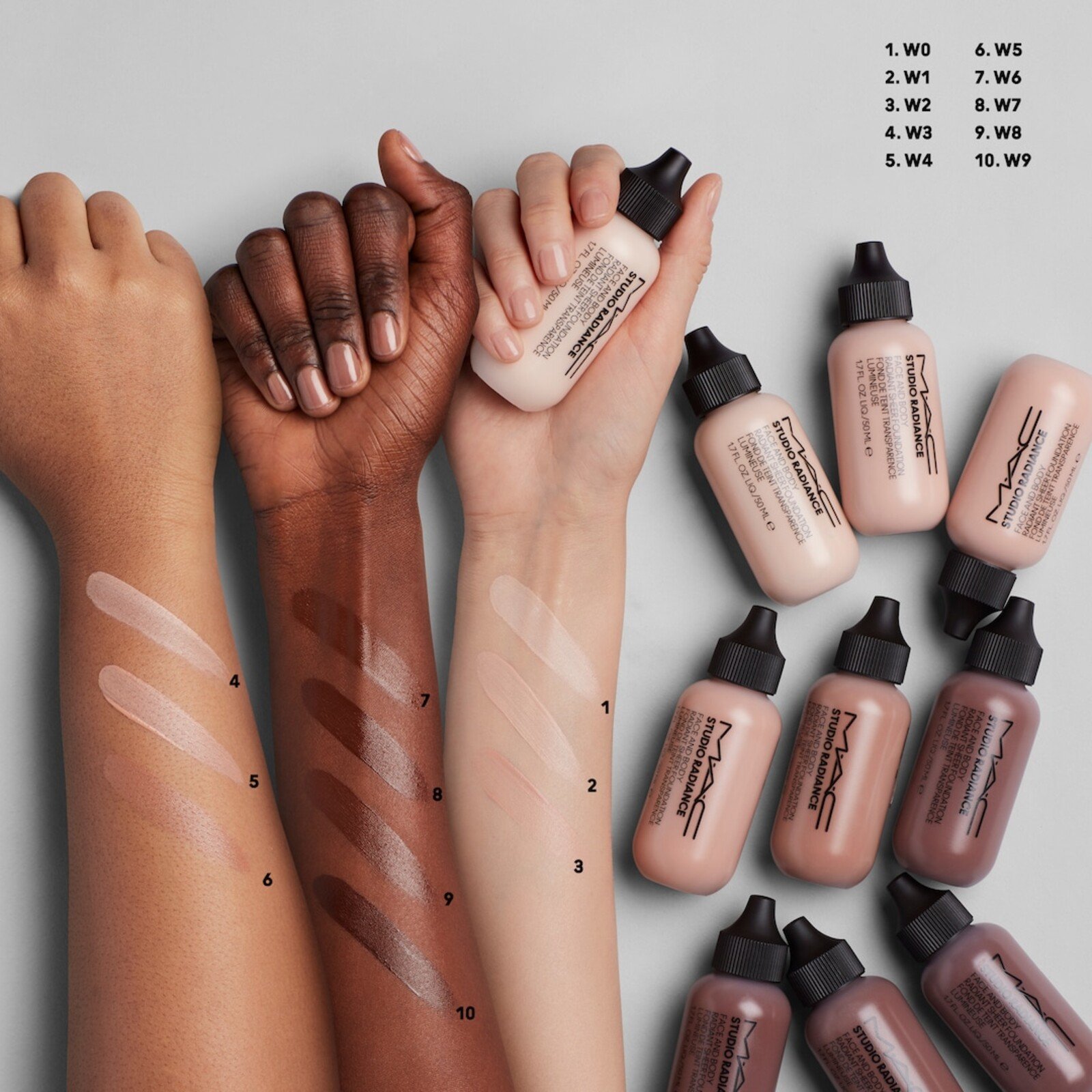 M.A.C Cosmetics Studio Radiance Face and Body Radiant Sheer Foundation W2 50ml