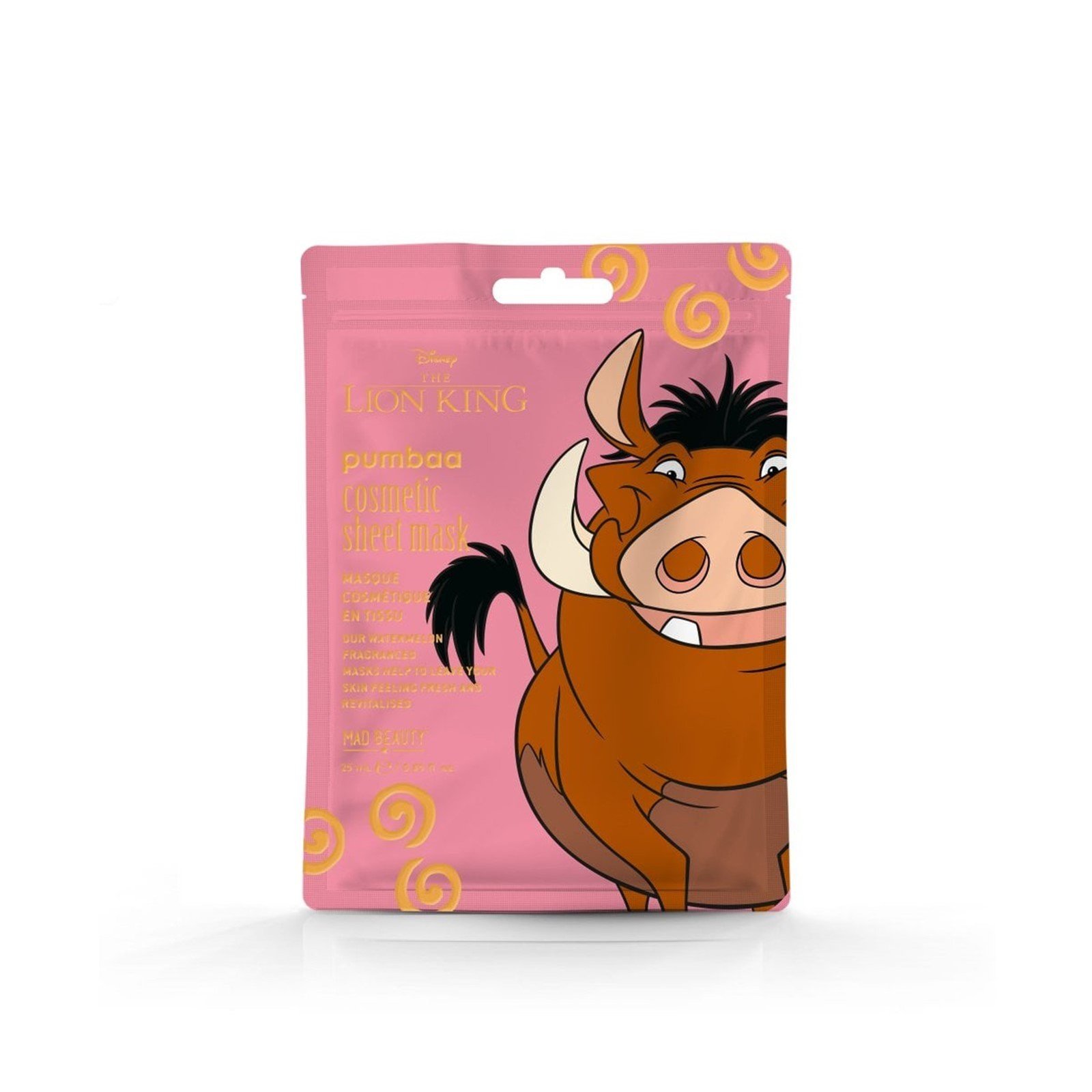 Mad Beauty Disney The Lion King Cosmetic Sheet Mask Pumba 25ml (0.84floz)