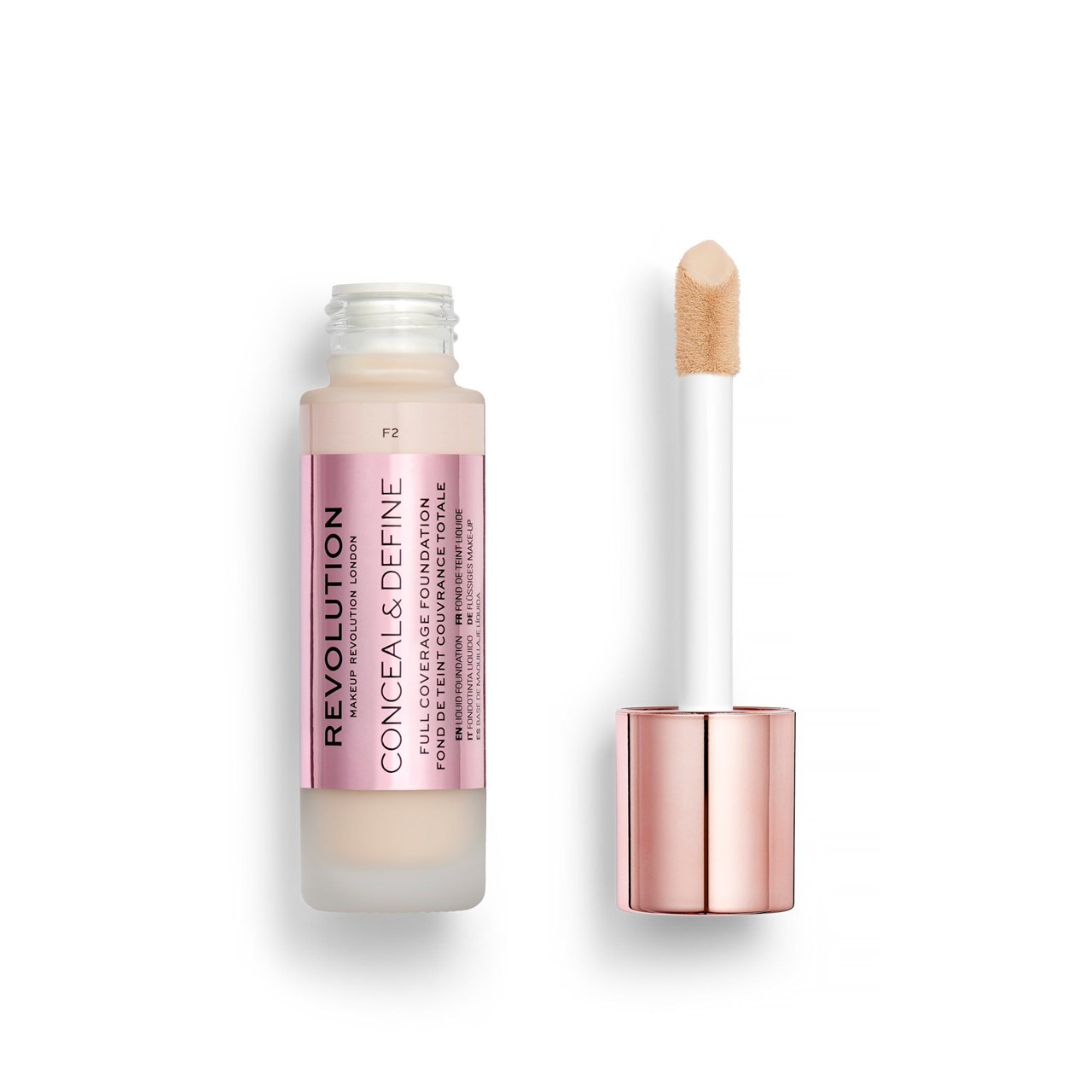 Makeup Revolution Conceal & Define كريم أساس F2 23ml