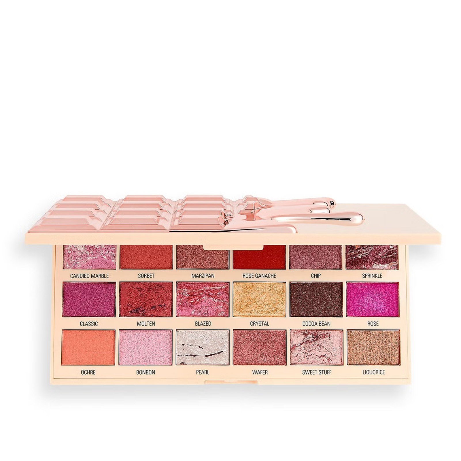 Makeup Revolution I Heart Revolution Chocolate Shadow Palette Marble Rose Gold