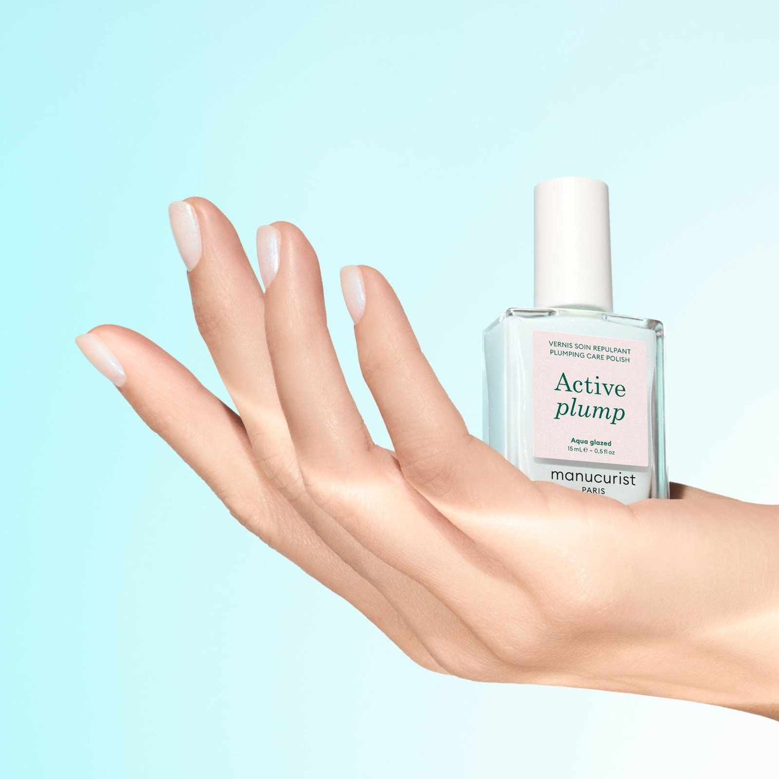 Manucurist Active Plump Plumping Care Polish Aqua Glazed 15ml