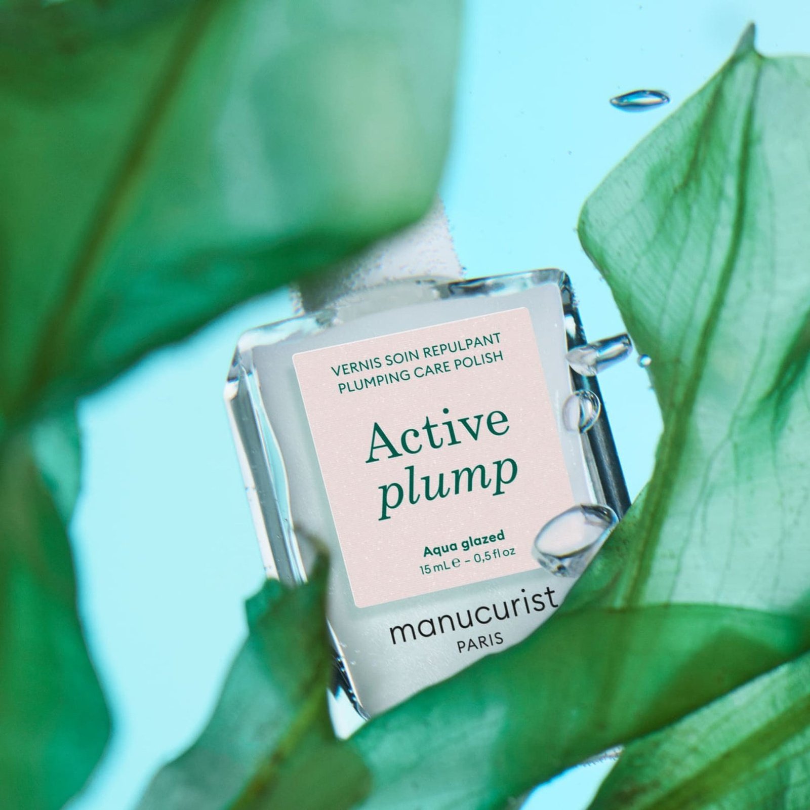 Manucurist Active Plump Plumping Care Polish Aqua Glazed 15ml
