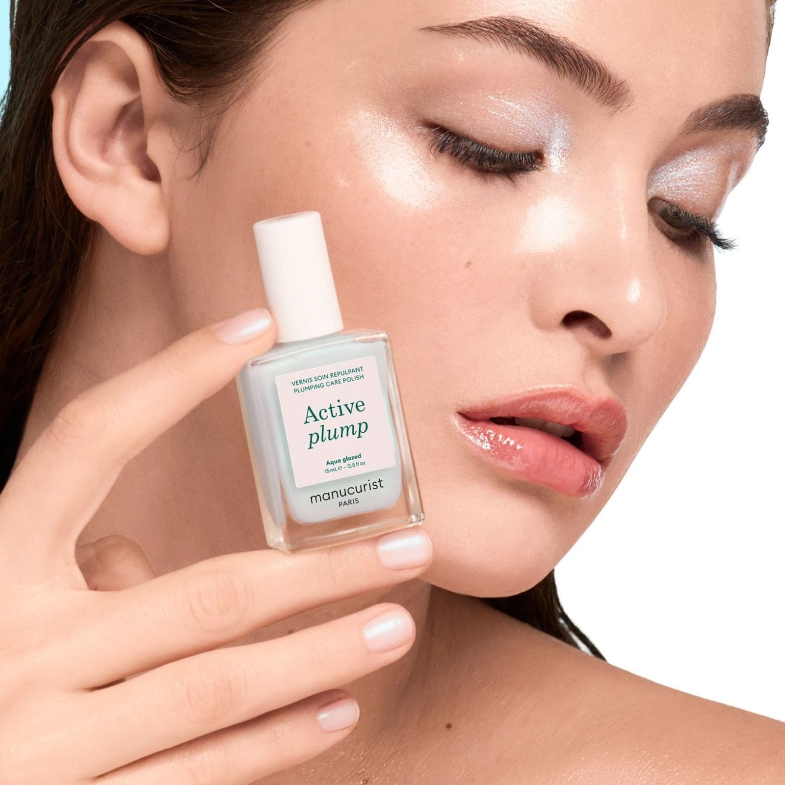 Manucurist Active Plump Plumping Care Polish Aqua Glazed 15ml