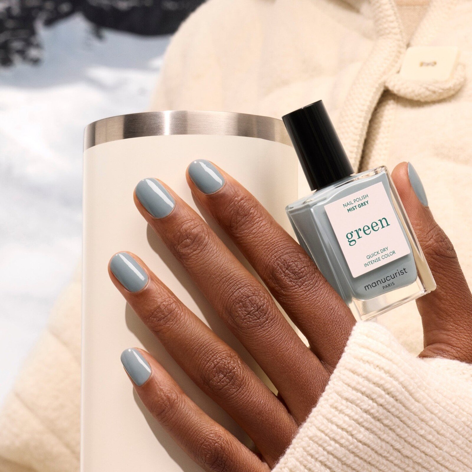 Manucurist Green Nail Polish Mist Grey 15ml