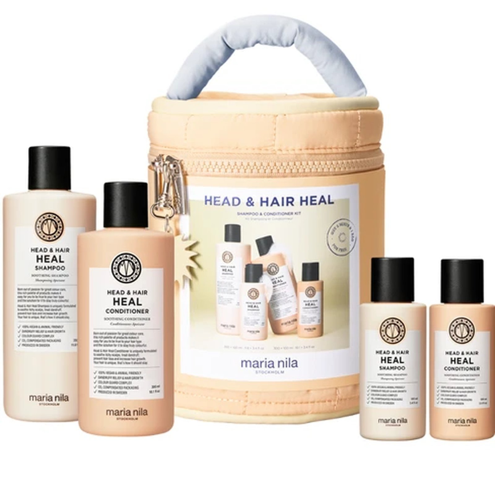 Maria Nila Beauty Bag Head & Hair Heal Shampoo & Conditioner Kit