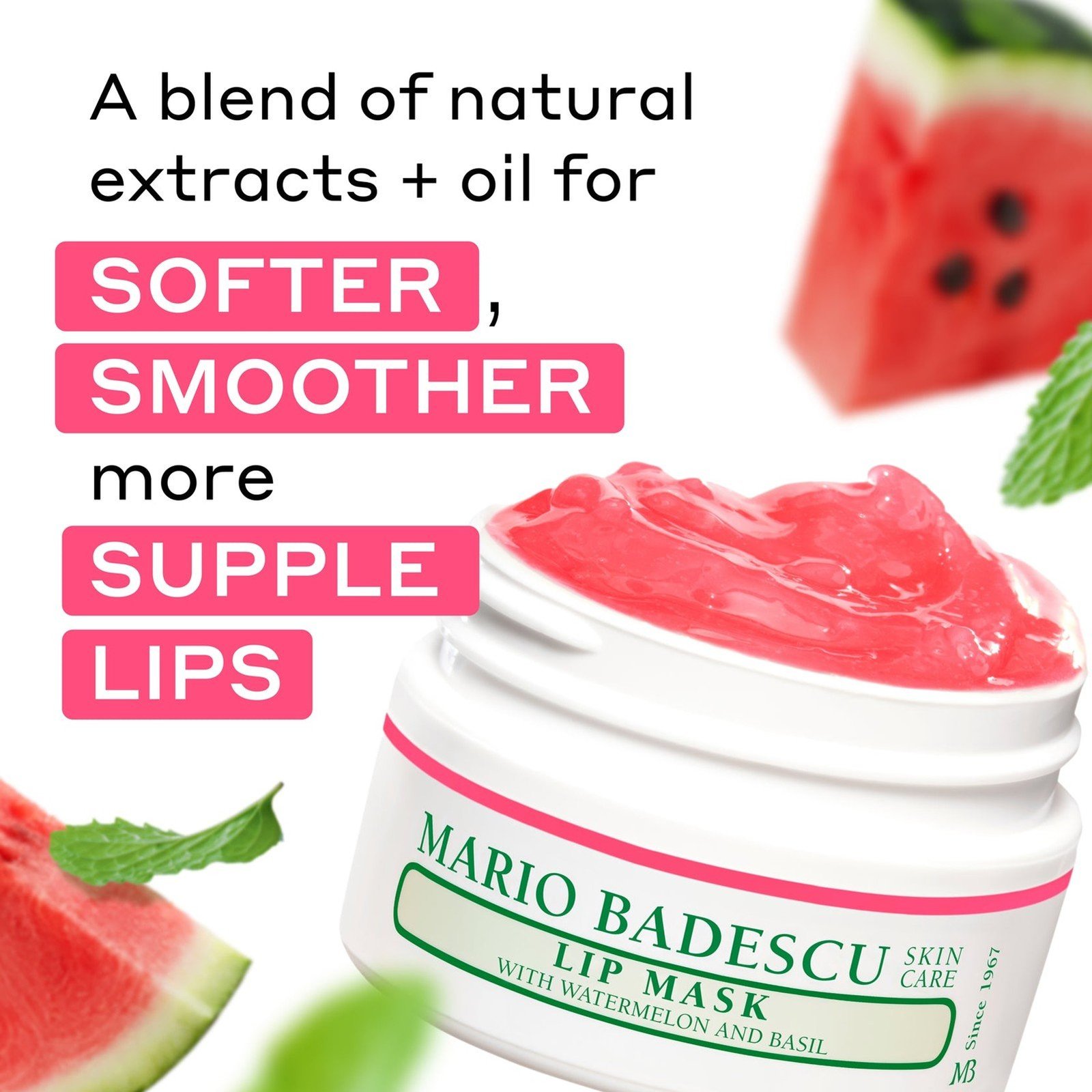Mario Badescu Lip Mask with Watermelon and Basil 14g