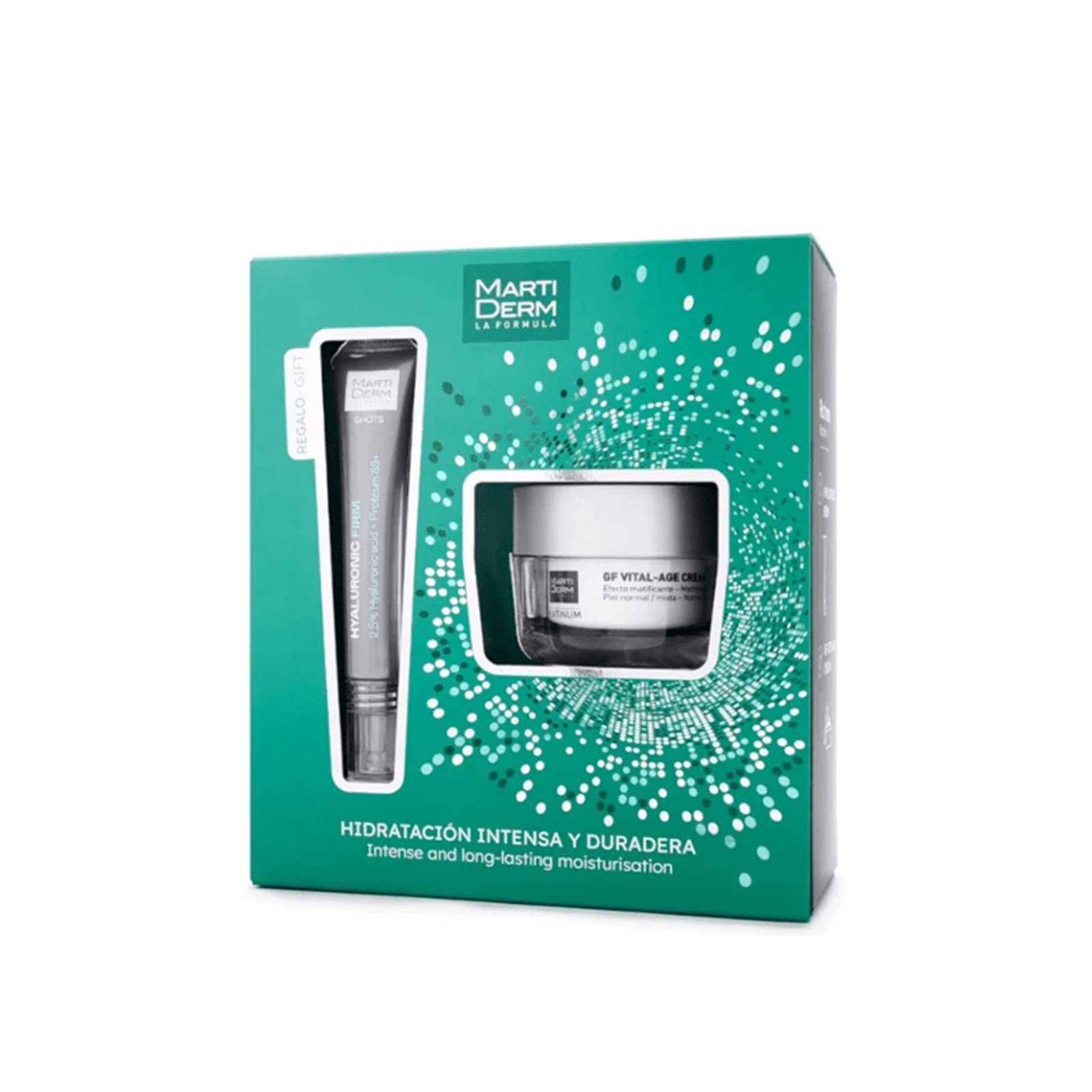Martiderm Platinum GF حيوي-Age كريم + Shot هيالورونيك Firm طقم هدية