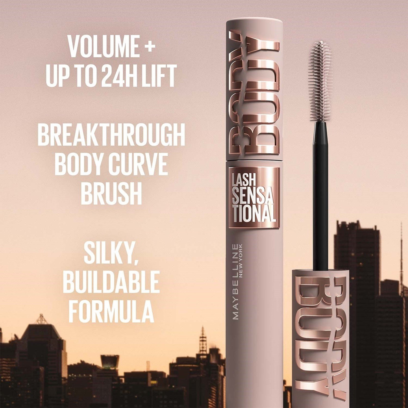 Maybelline Lash Sensational Body Washable Mascara Black 9.6ml
