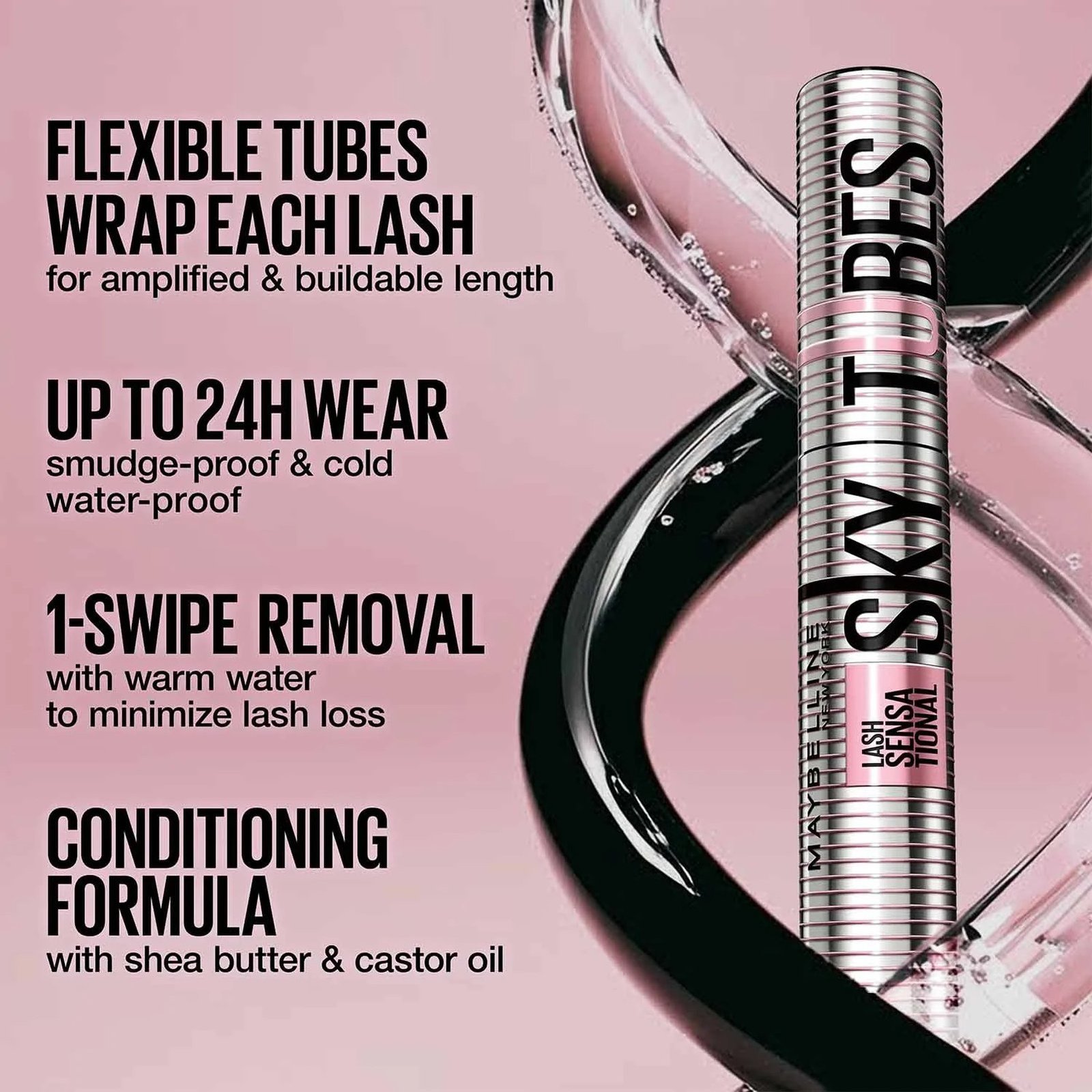 Maybelline Lash Sensational Sky Tubes Mascara 801 Very Black 7ml