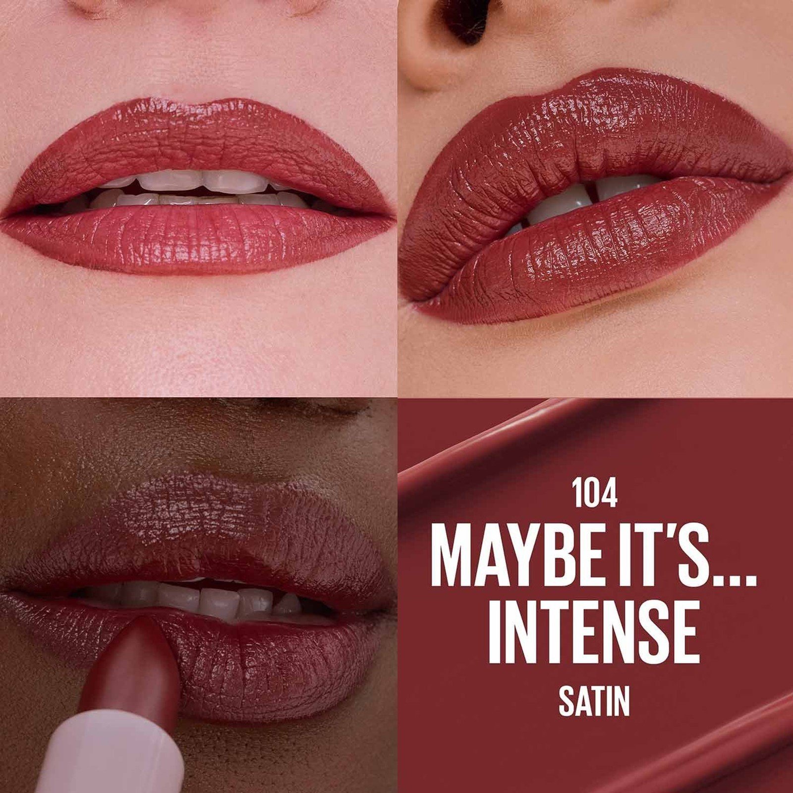 Maybelline Barra De Labios Satinada Sérum Hidratante 104 Maybe It's Intense