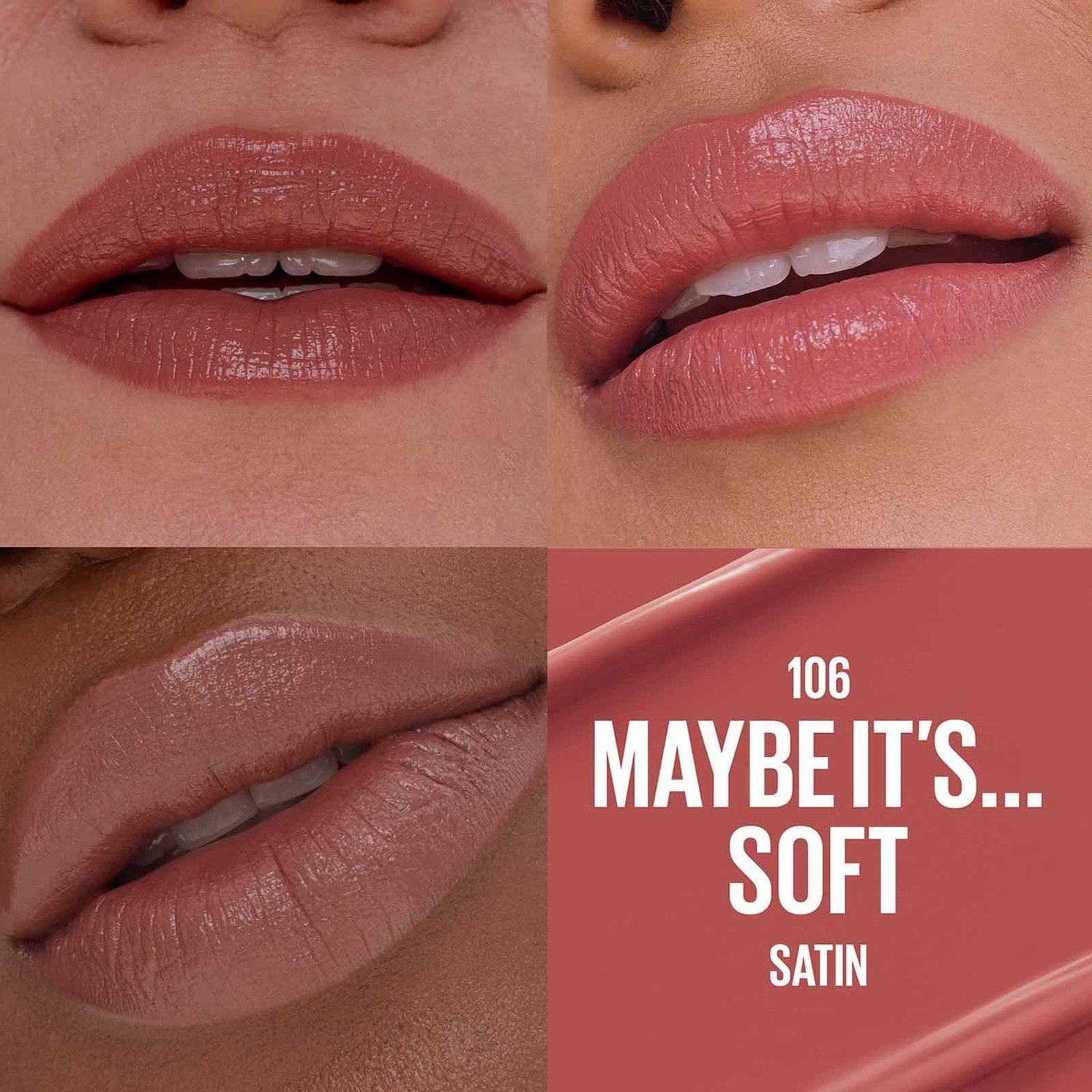 Maybelline Moisturizing Serum Satin Lipstick 106 Maybe It’s...Soft