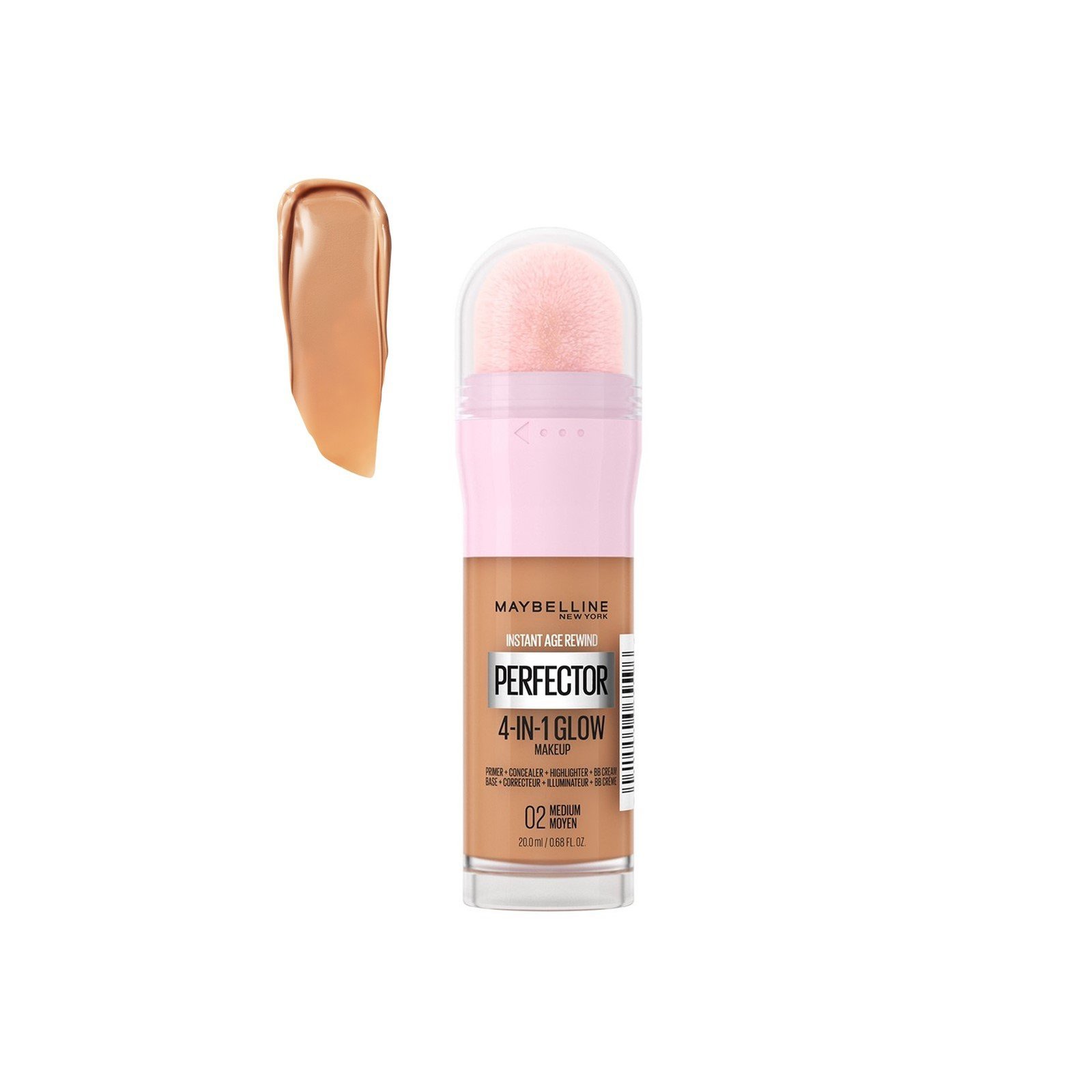 Maybelline Perfector 4-In-1 Glow Makeup 02 Medium 20ml (0.67floz)
