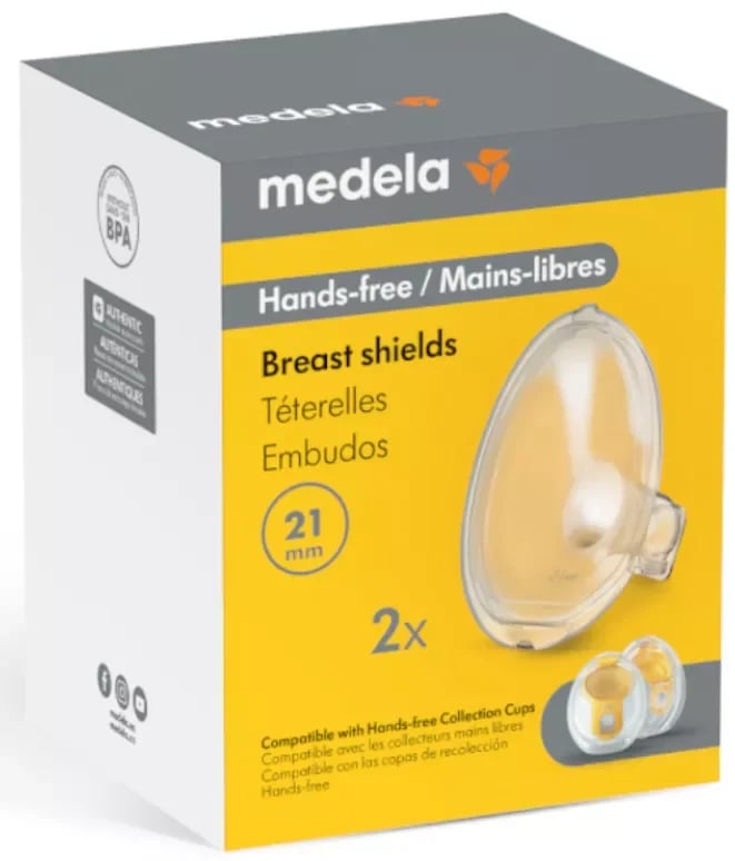 واقيات الثدي بدون استخدام اليدين من Medela مقاس صغير × 2