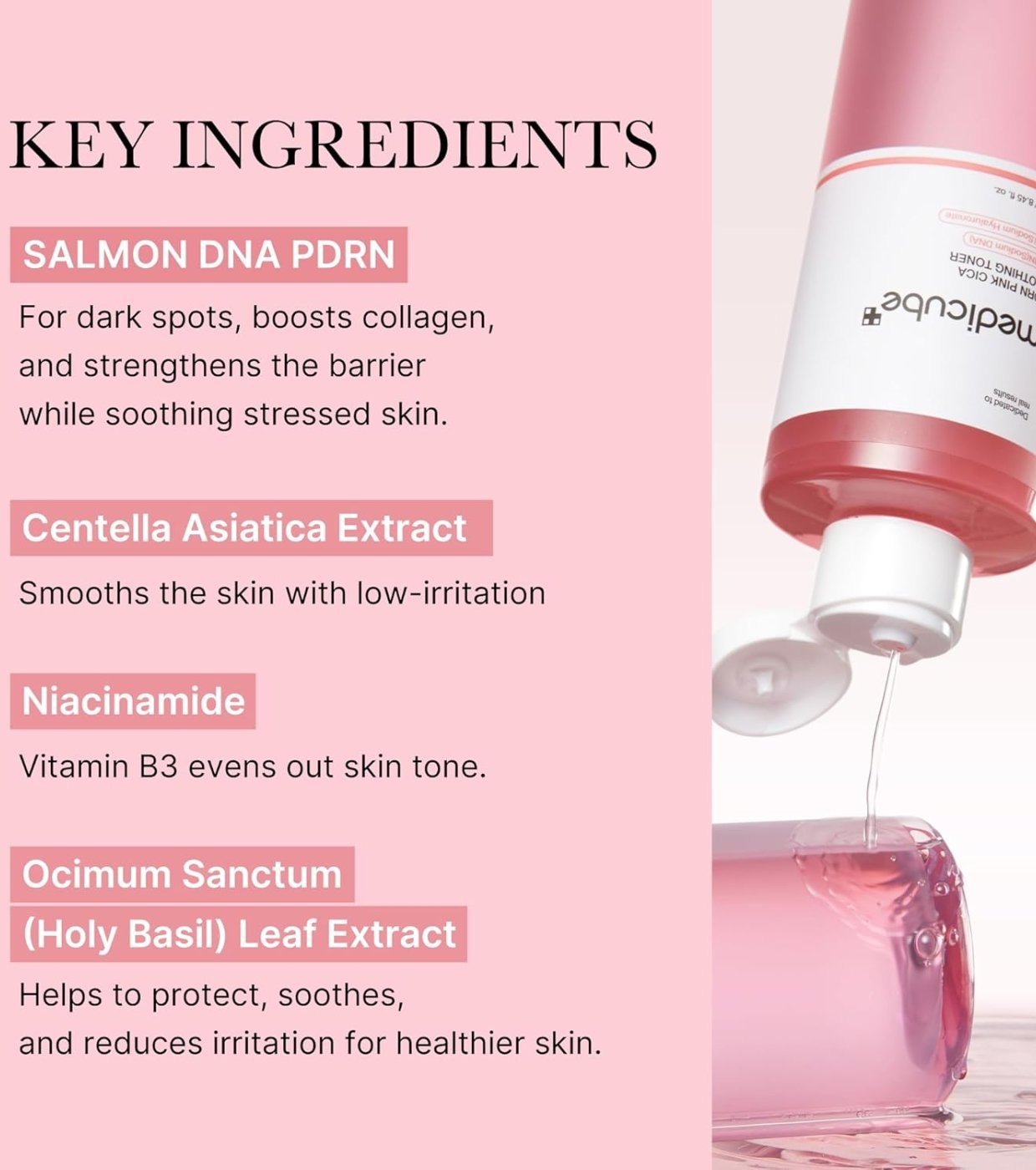 Medicube PDRN Pink Cica Tónico Calmante 250ml