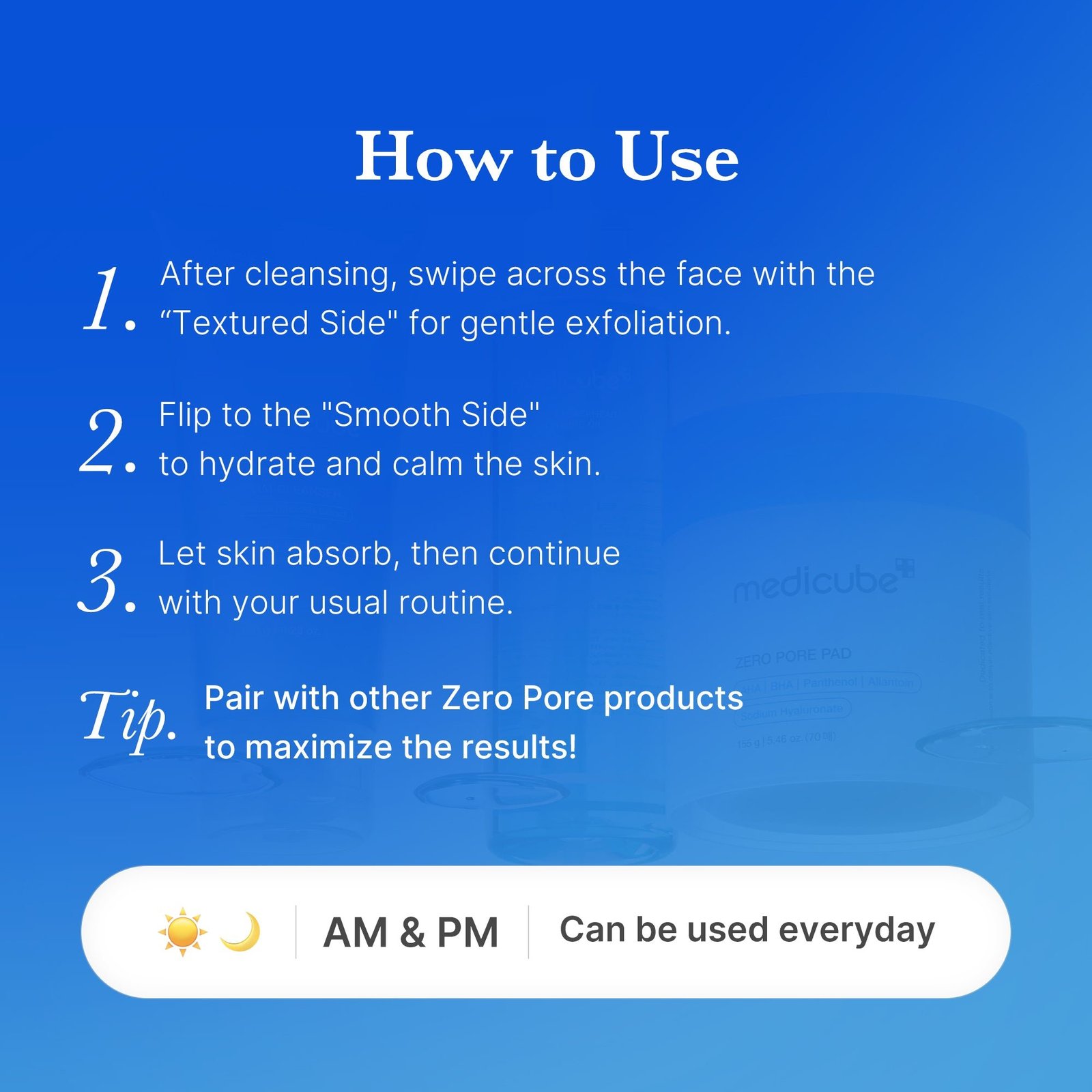 Medicube Zero Pore Pad Exfoliating Pads x70 (5.46oz)