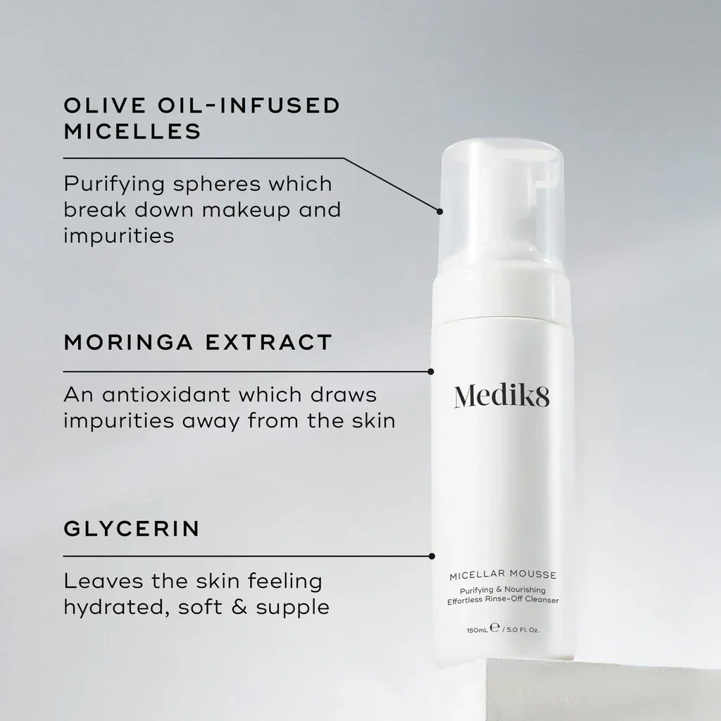 Medik8 Micellar Mousse Purifying & Nourishing Cleanser 150ml