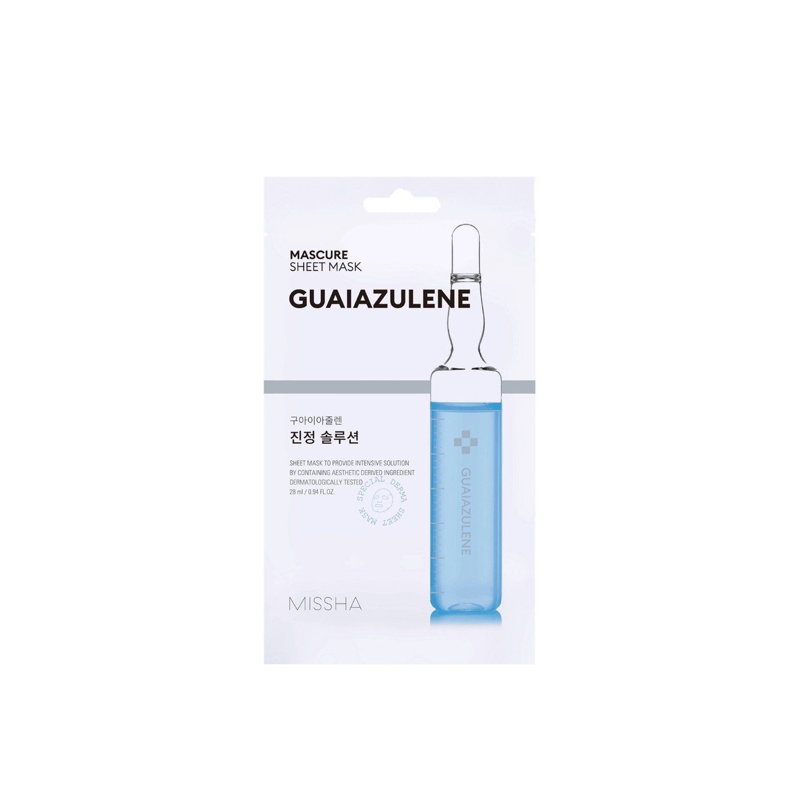 Missha Mascure Masque en Tissu Solution Apaisante Guaiazulène 28ml