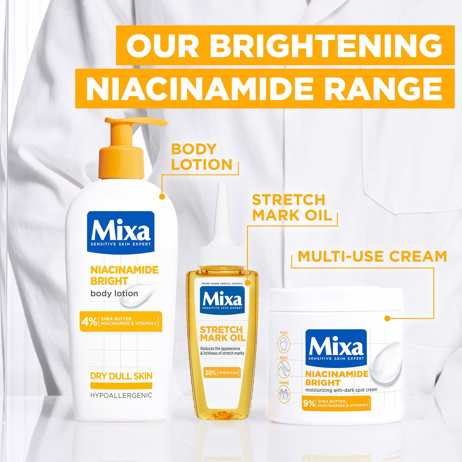 Mixa Niacinamide Bright Moisturizing Anti-Dark Spot Cream 400ml (13.5floz)