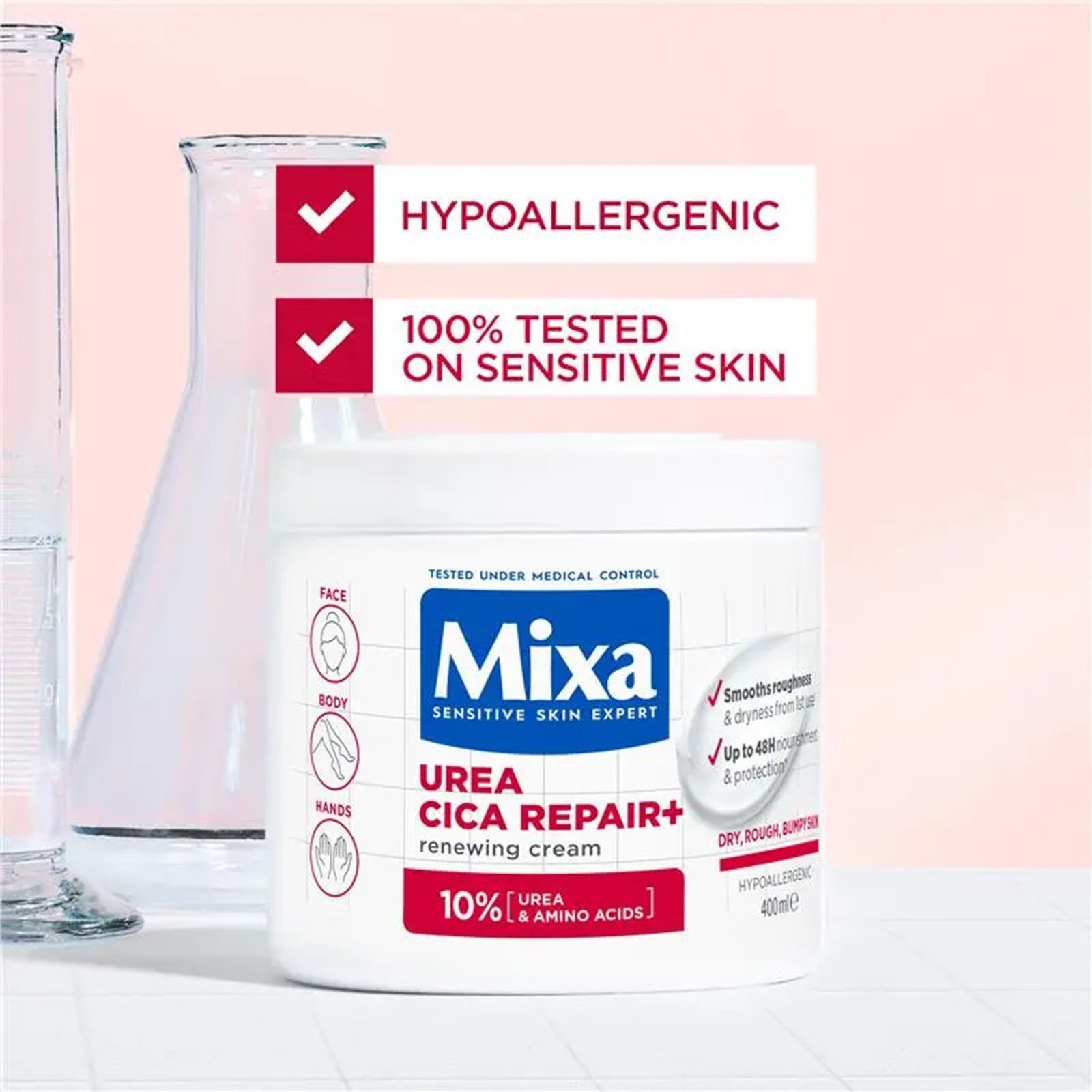 Mixa Urea Cica Repair+ Crème Renouvelante 400ml