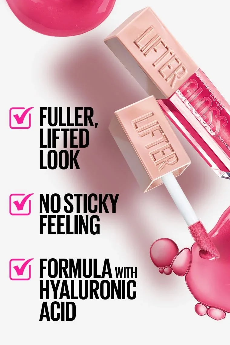 Maybelline Lifter Gloss + Hyaluronic Acid Lip Gloss 008 Stone 5.4ml (0.18fl oz)