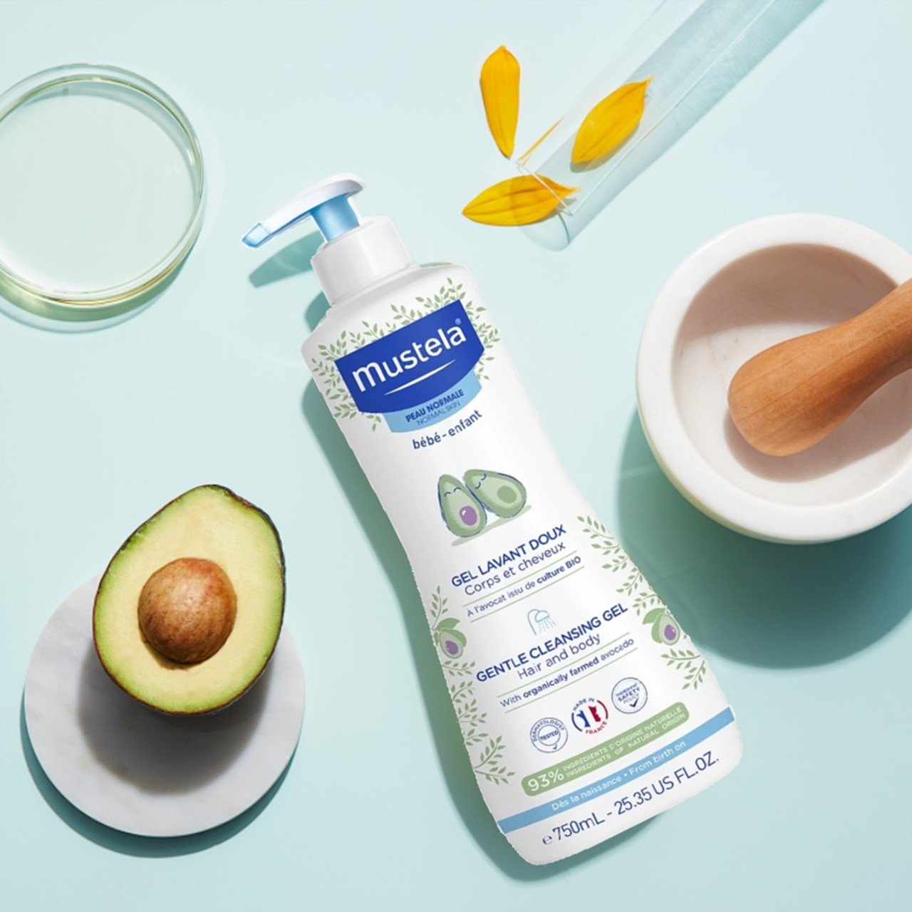 Mustela Baby Gel Limpiador Suave Cabello y Cuerpo 750ml