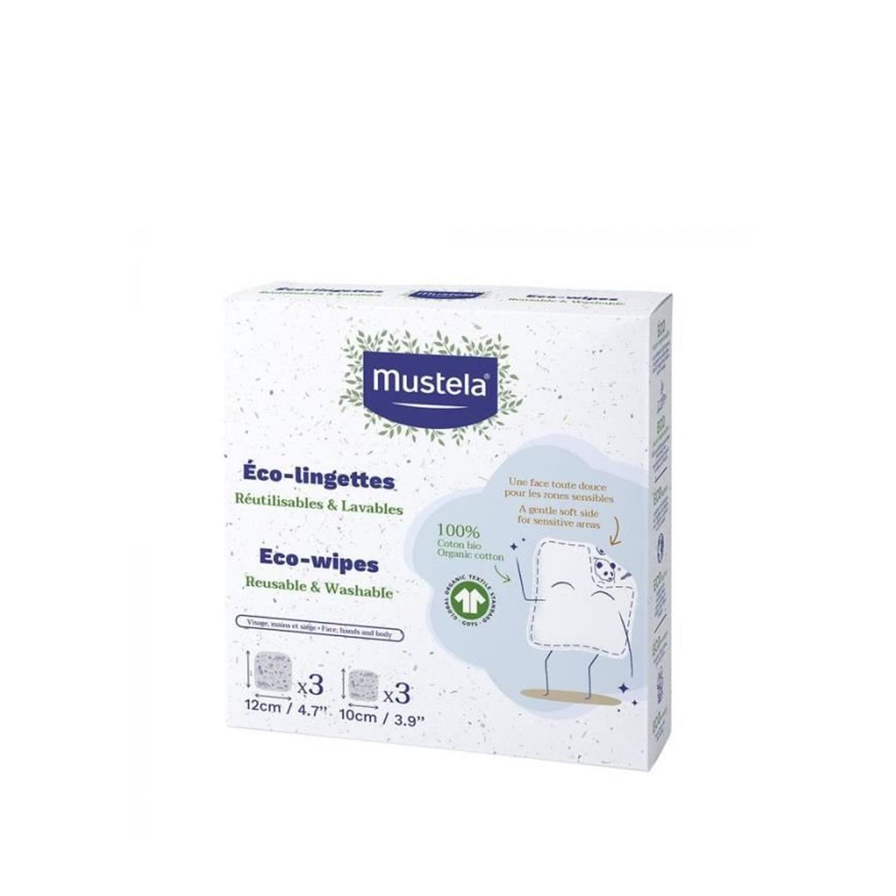Mustela BIO 100% Cotton Eco-Wipes Recharge x6