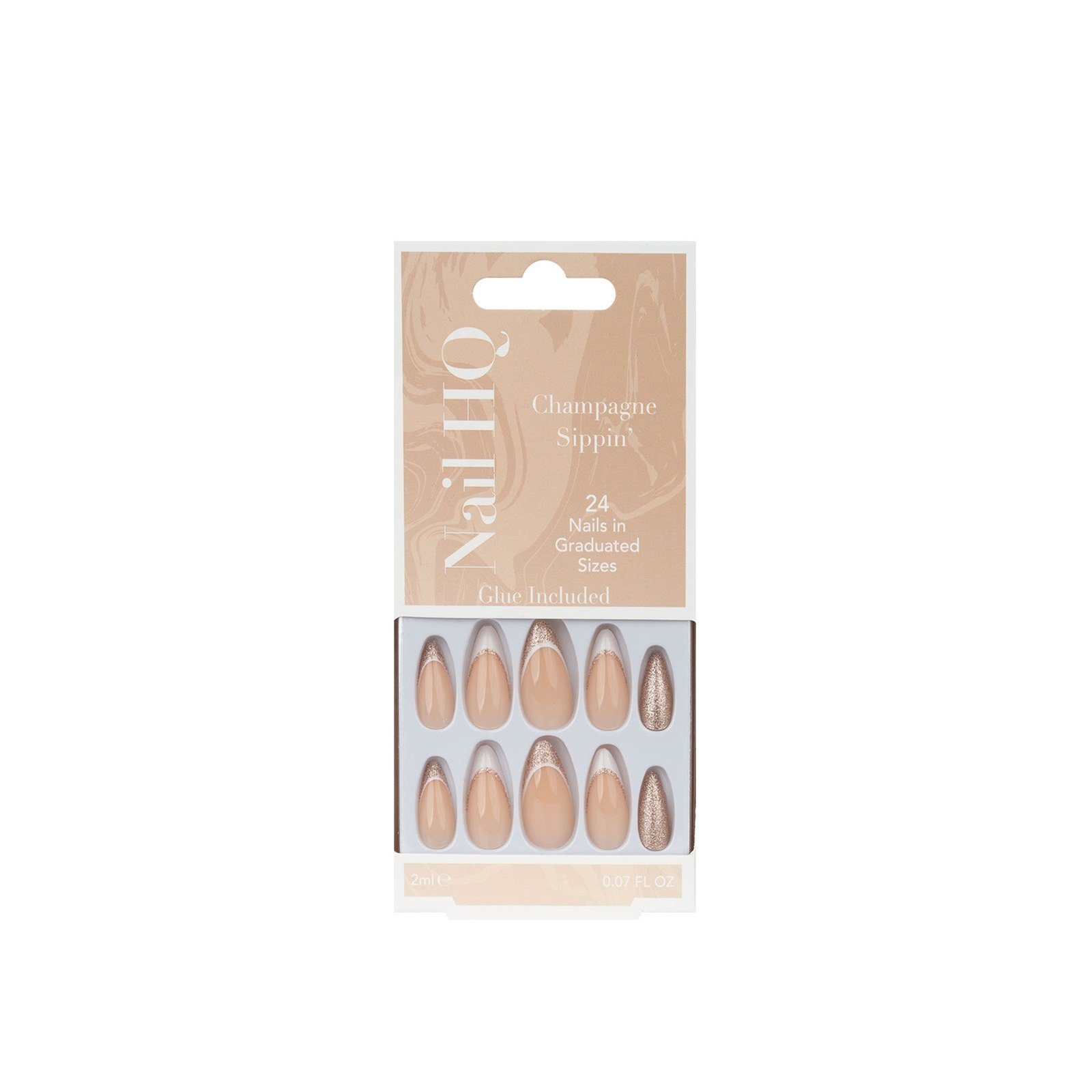 Nail HQ Almond Champagne Sippin' Nails x24