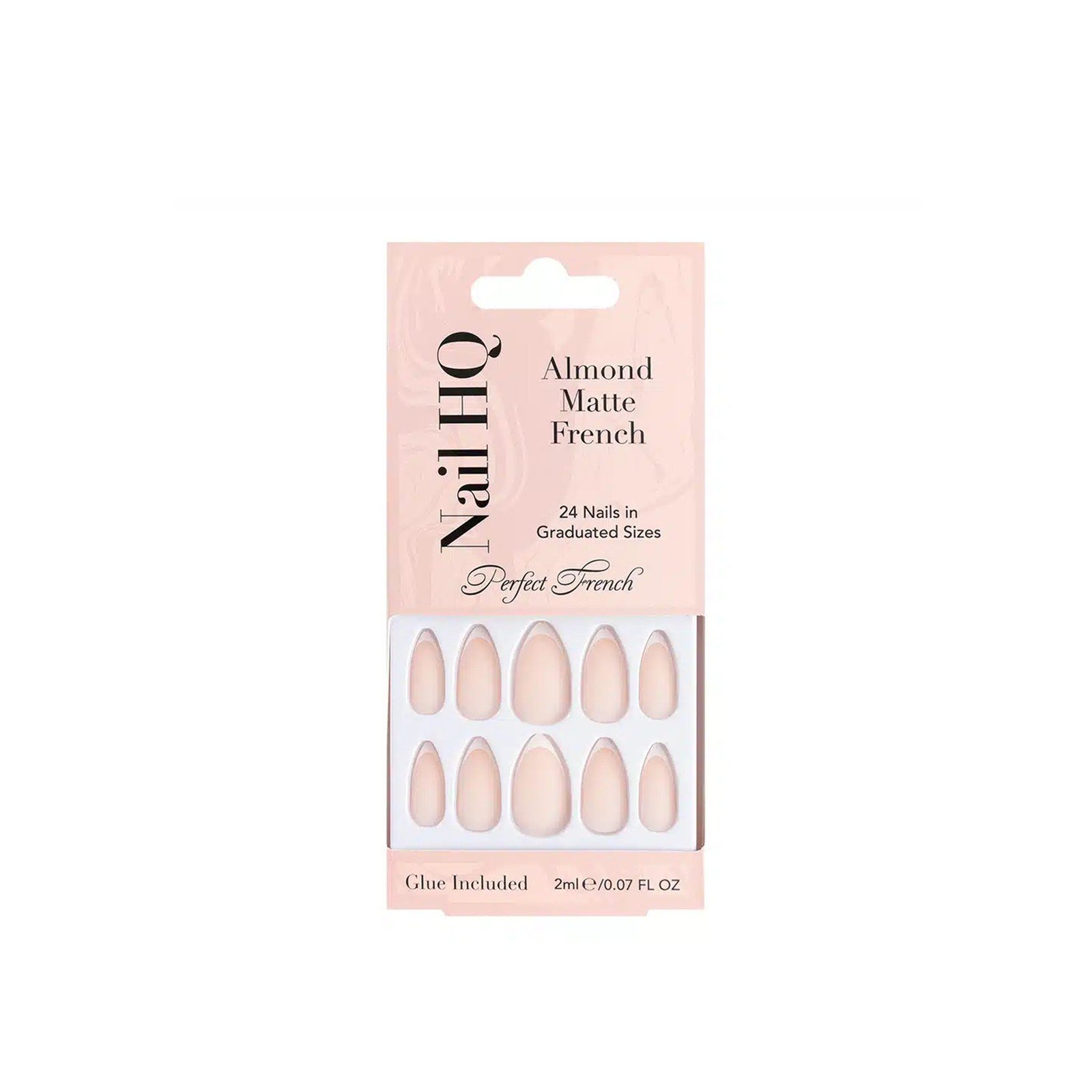 Nail HQ Perfect French Amandel Matte French Nagels x24